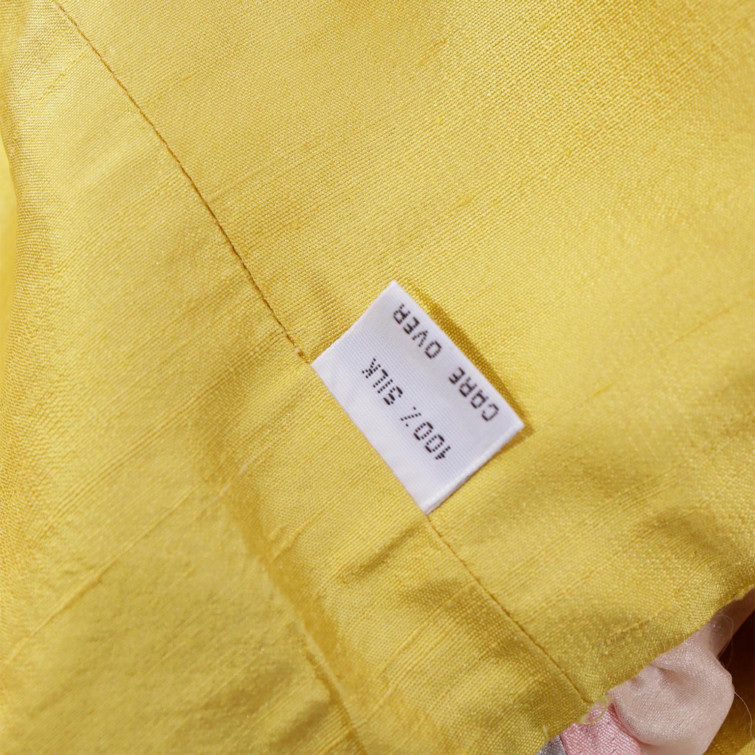 1995 Isaac Mizrahi Pastel Madras Plaid Pink Blue Yellow Silk Dress For Sale 5