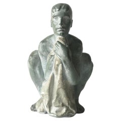 1995 Italy Bronze Sculpture by Giuseppe Bergomi Davanti Al Mare