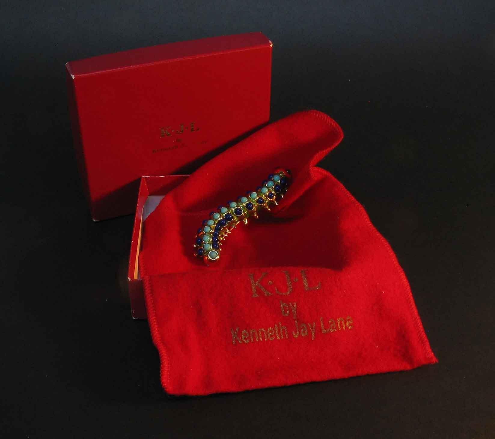 American 1995 Kenneth Lane Caterpillar Brooch For Sale