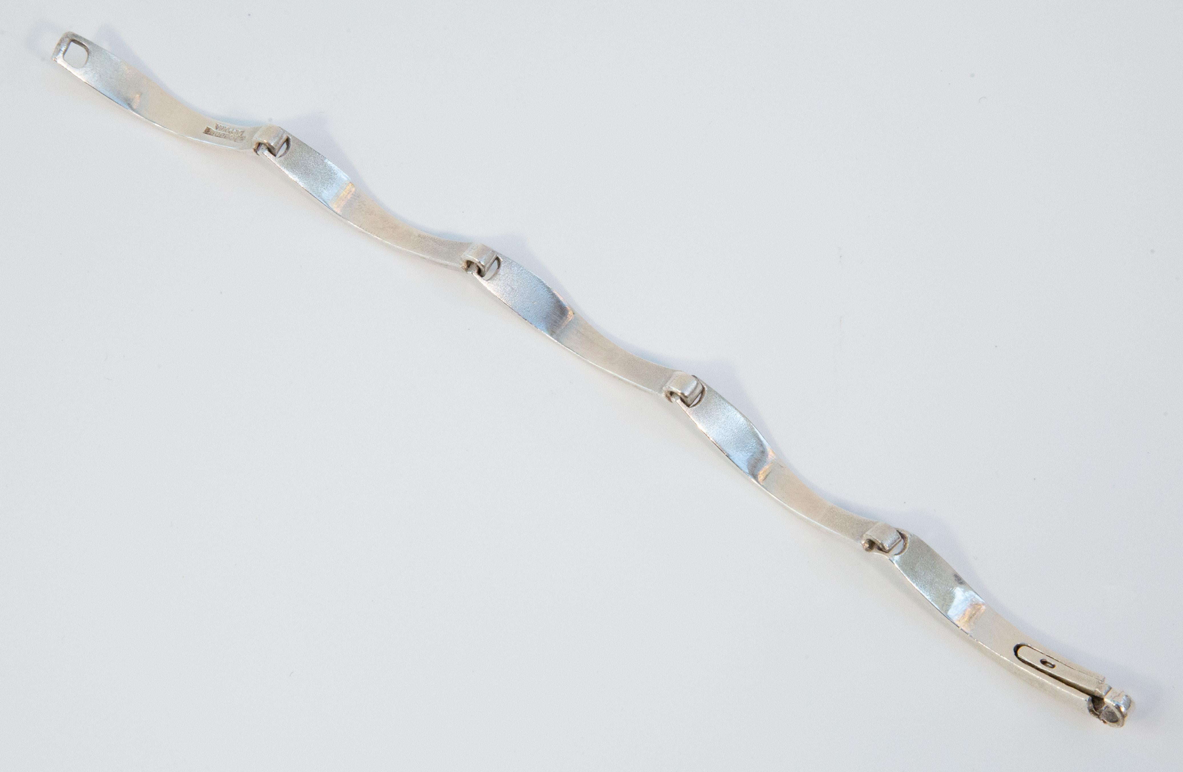1995 Lapponia by Björn Weckström Sterling Silver Link Bracelet en vente 6