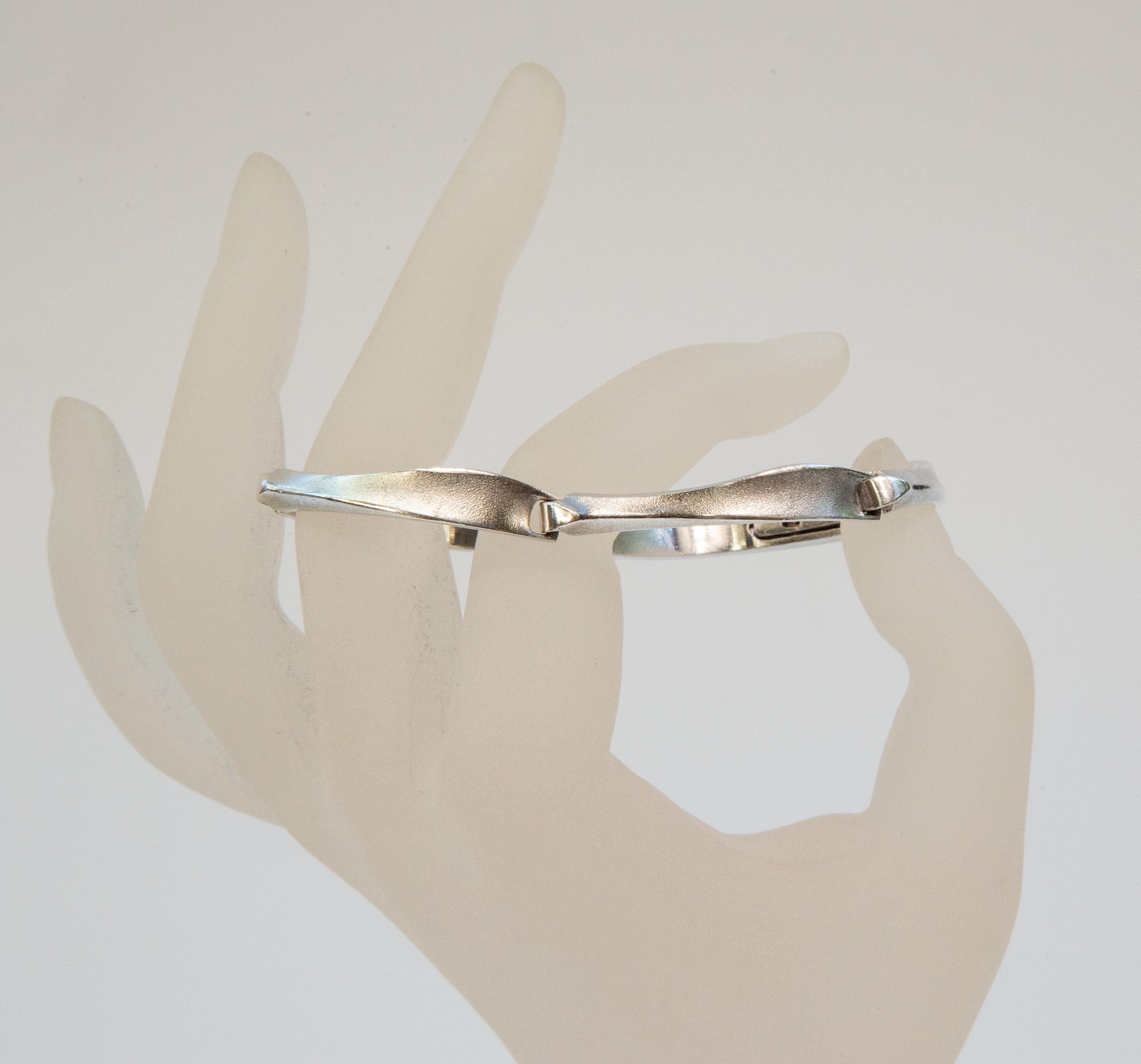 1995 Lapponia by Björn Weckström Sterling Silver Link Bracelet en vente 8