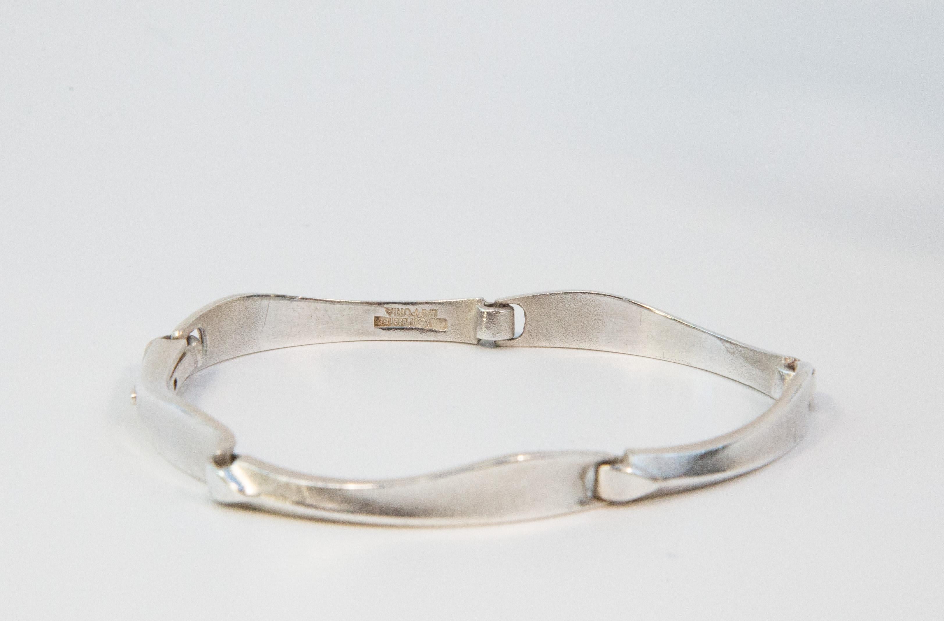 Moderniste 1995 Lapponia by Björn Weckström Sterling Silver Link Bracelet en vente