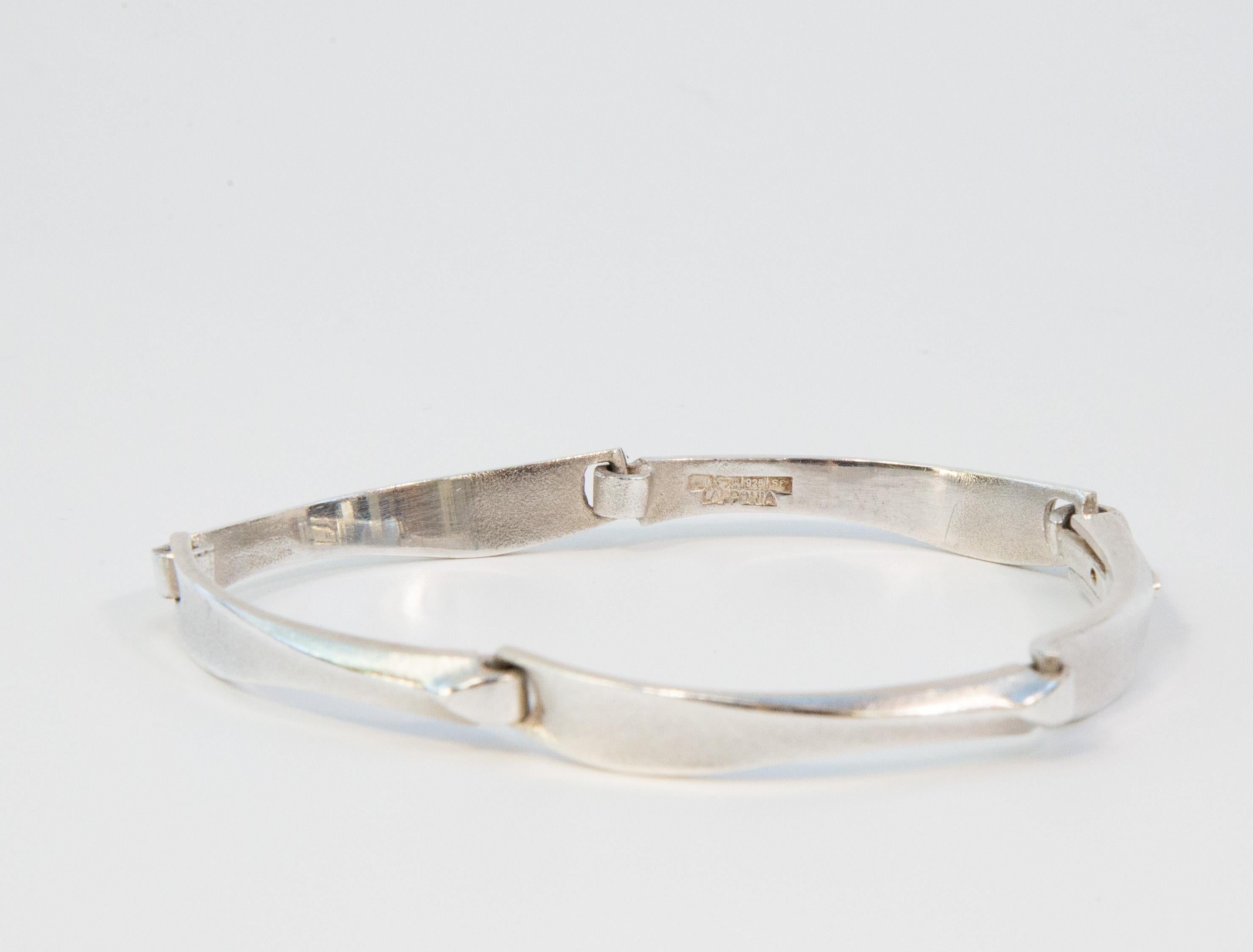 1995 Lapponia by Björn Weckström Sterling Silver Link Bracelet Bon état - En vente à Arnhem, NL