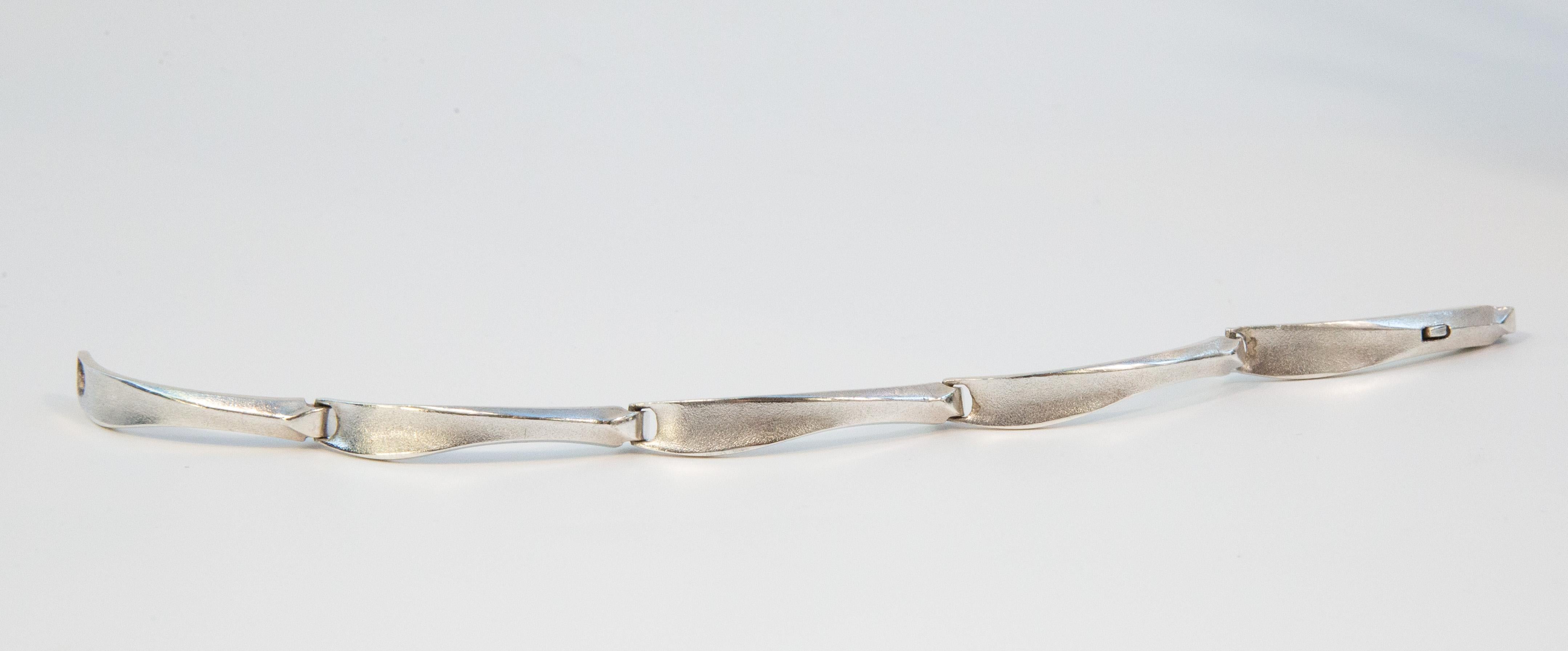 1995 Lapponia by Björn Weckström Sterling Silver Link Bracelet en vente 3