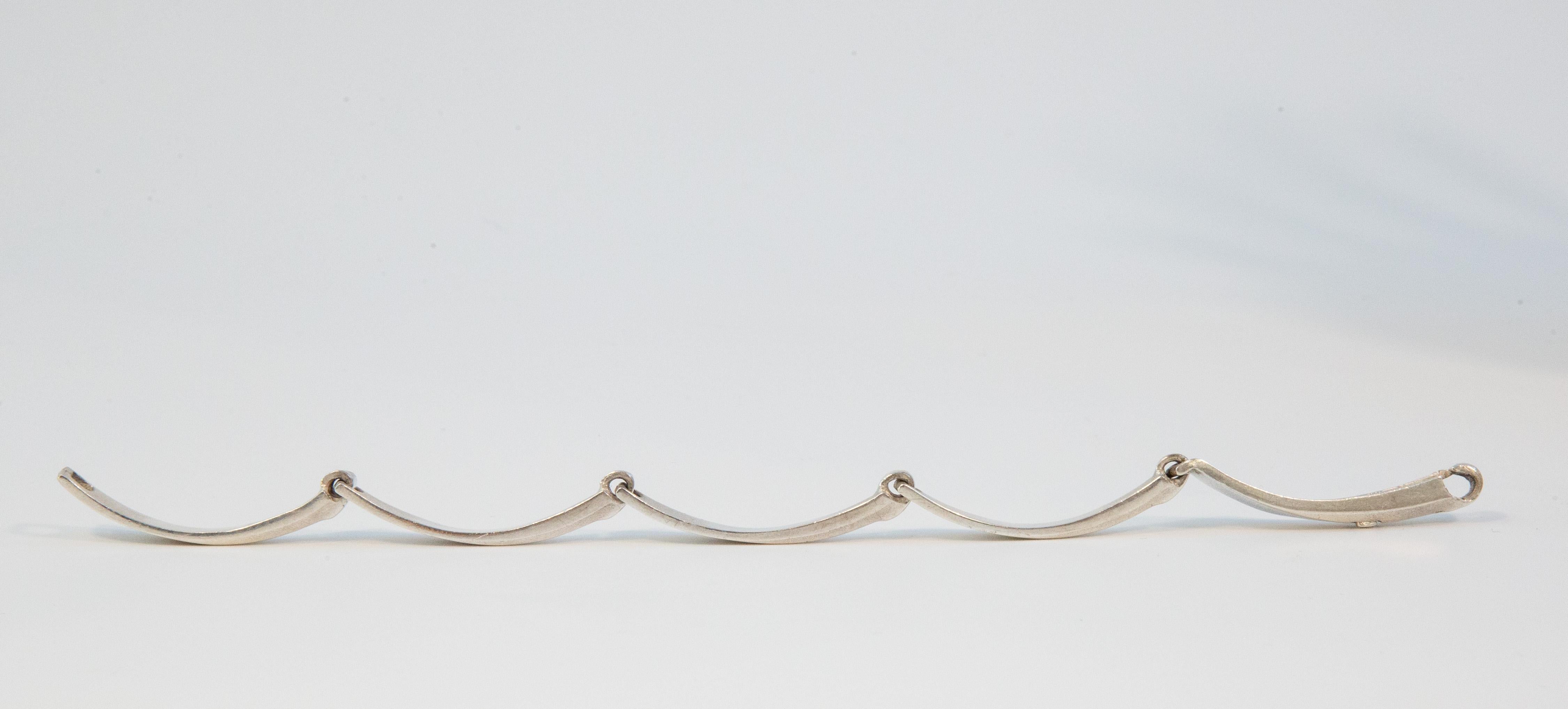 1995 Lapponia by Björn Weckström Sterling Silver Link Bracelet en vente 4