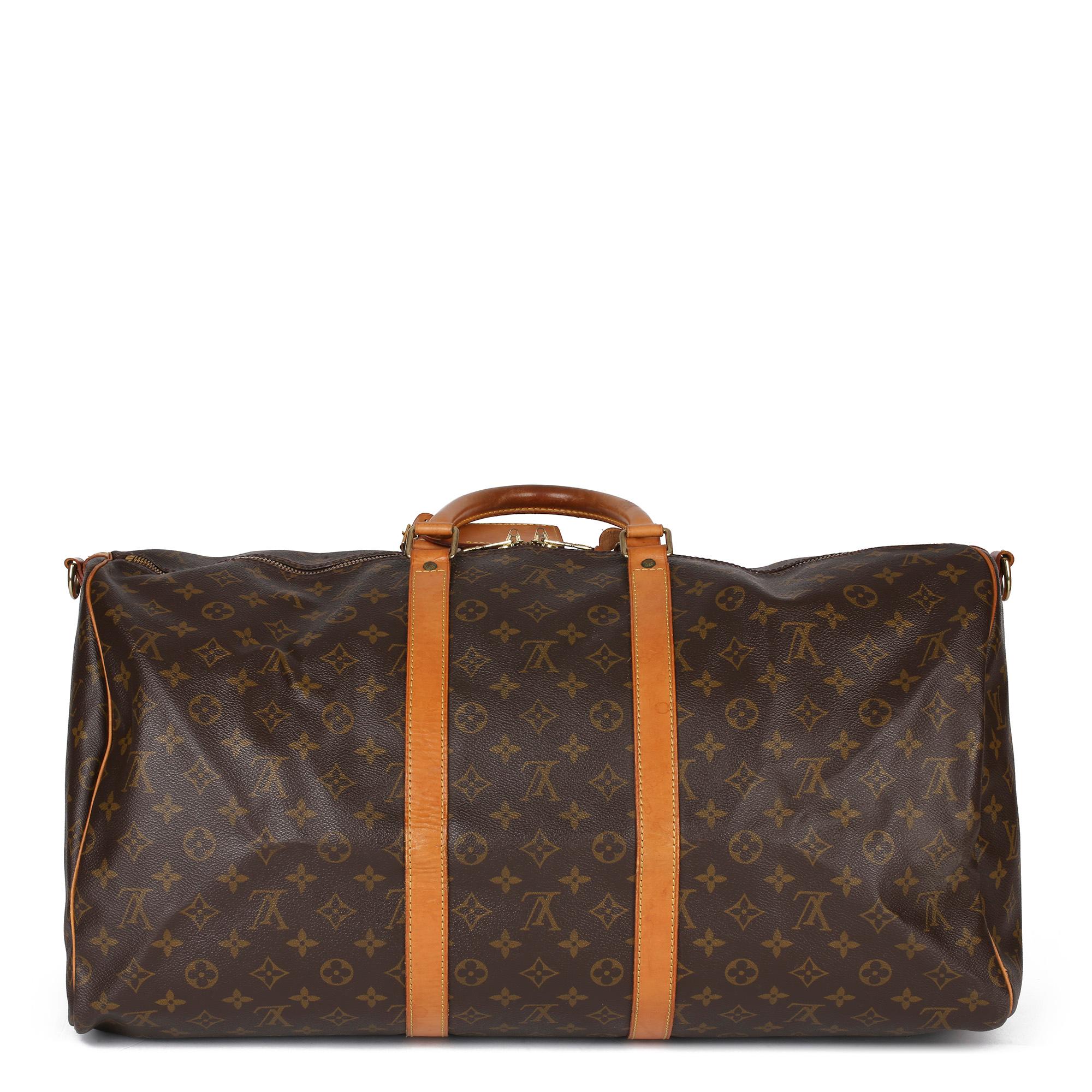 1995 Louis Vuitton Monogram Coated Canvas & Vachetta Vintage 55 Bandoulière In Good Condition In Bishop's Stortford, Hertfordshire