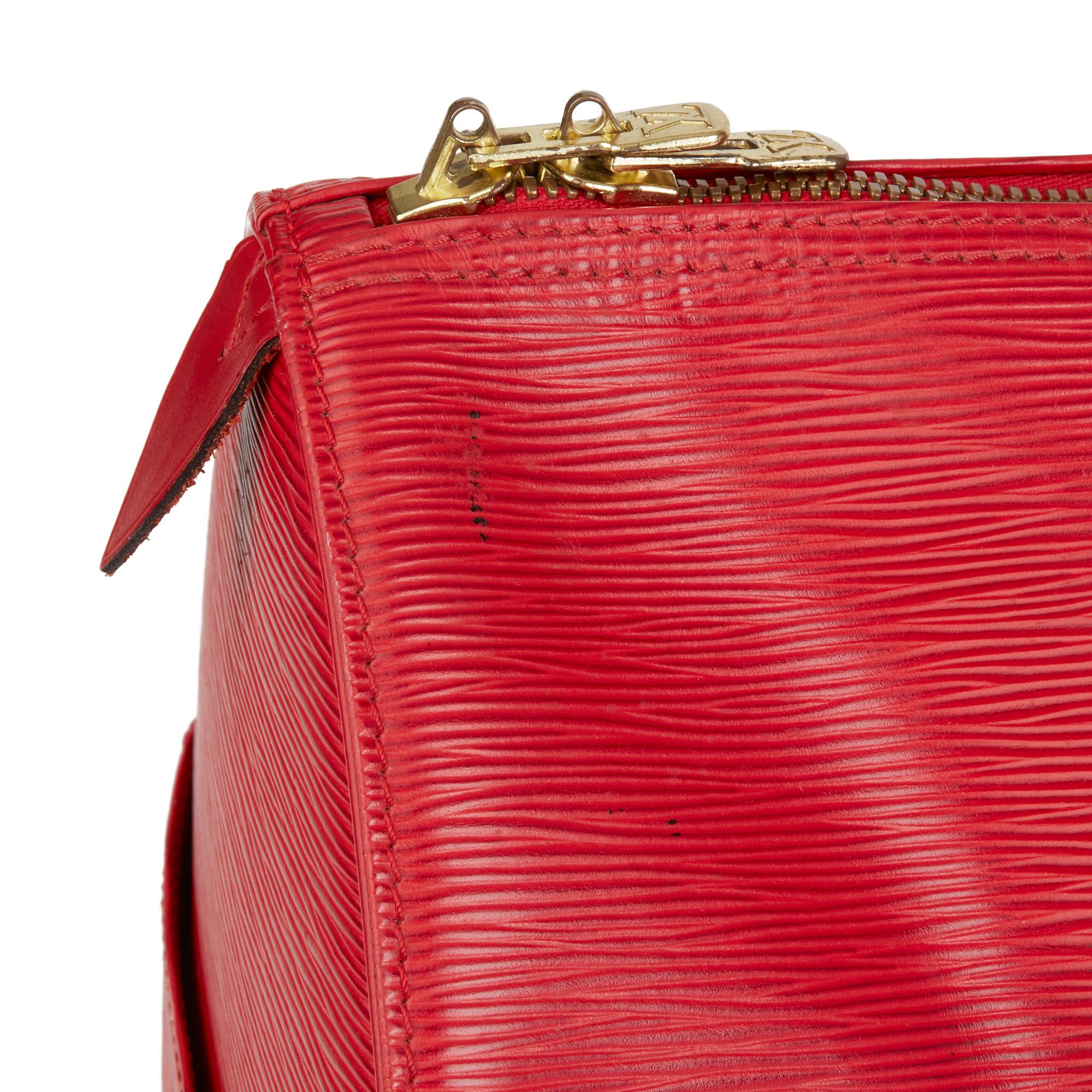 1995 Louis Vuitton Red Epi Leather Vintage Keepall 50 8