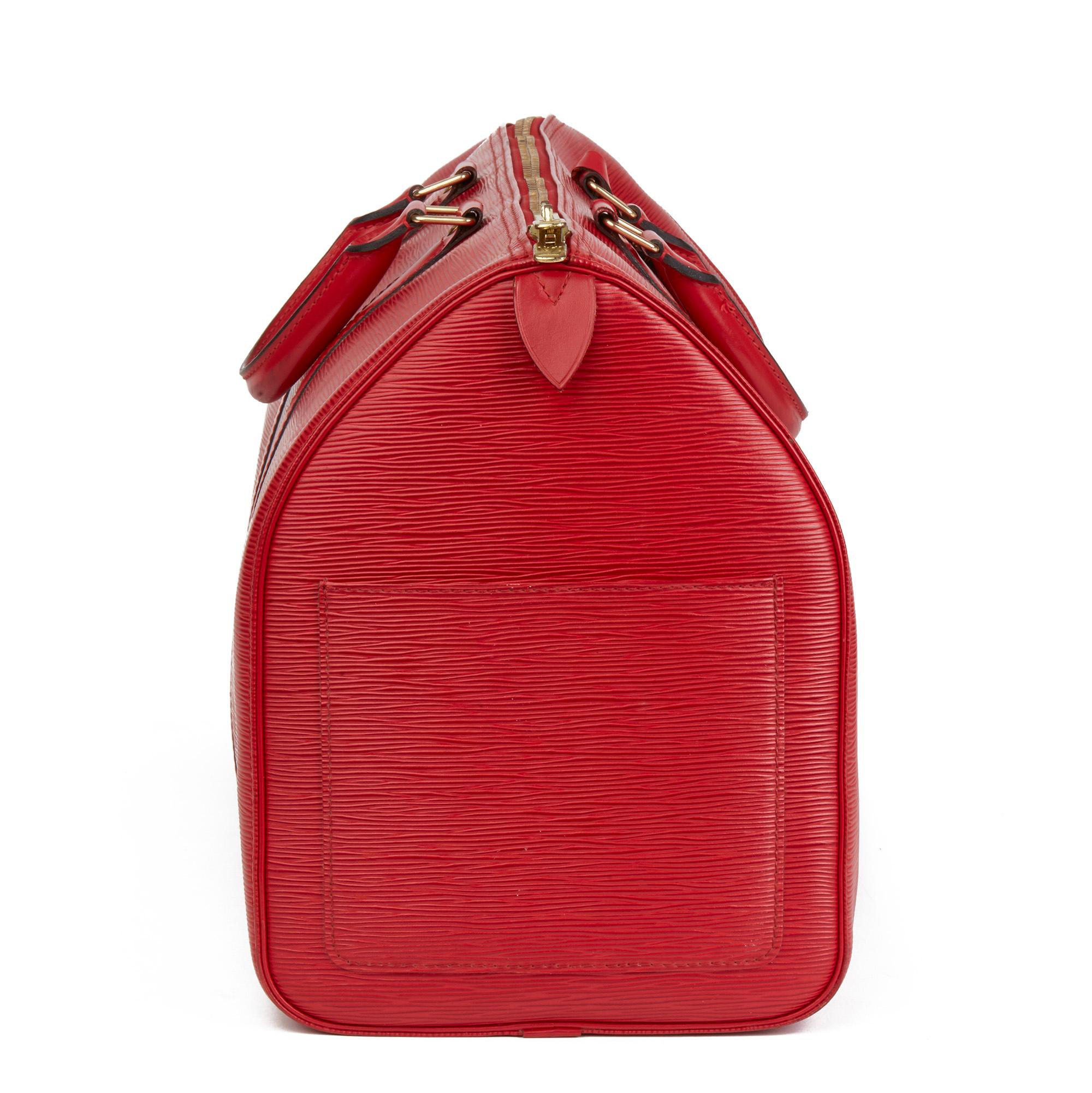 1995 Louis Vuitton Red Epi Leather Vintage Keepall 50 In Good Condition In Bishop's Stortford, Hertfordshire