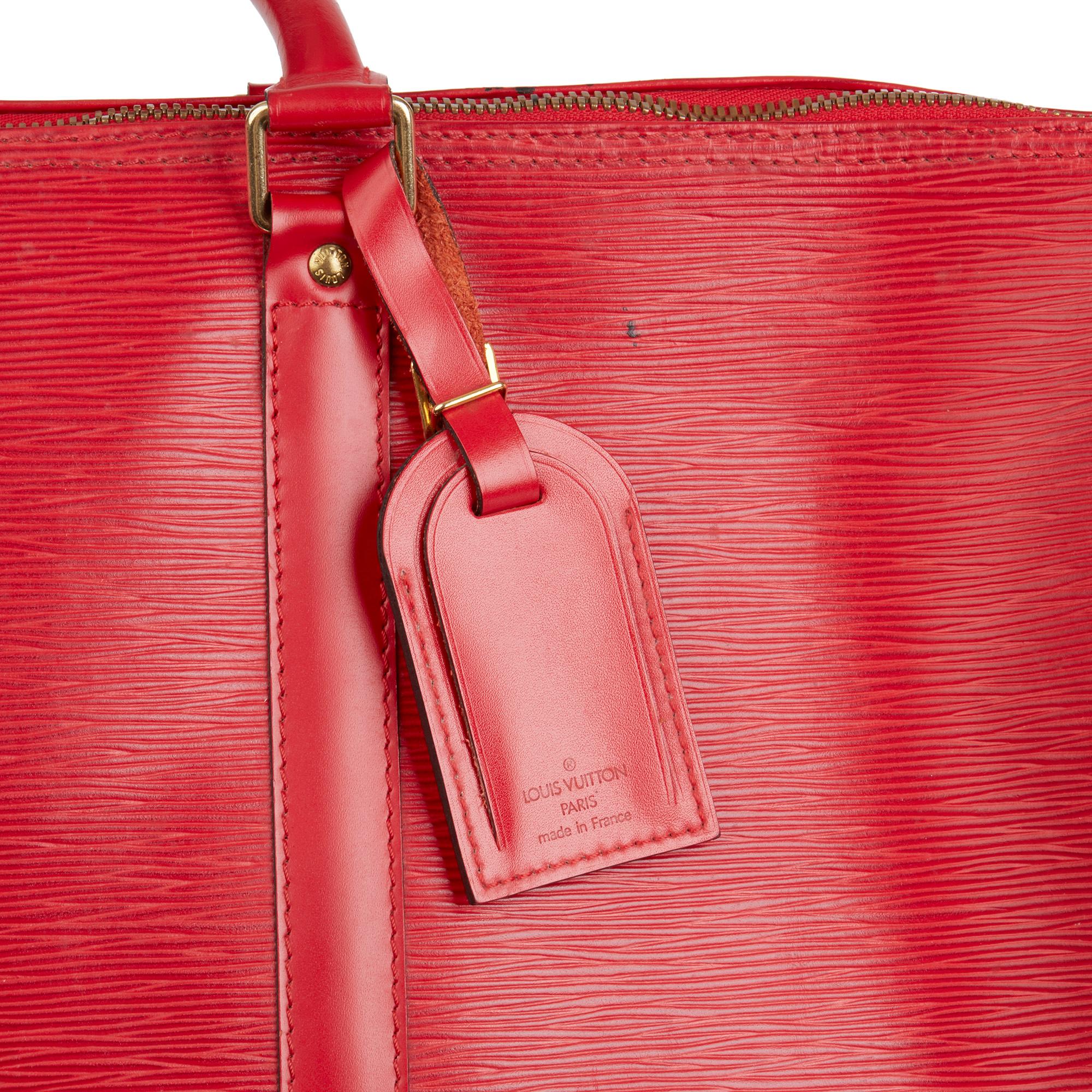 1995 Louis Vuitton Red Epi Leather Vintage Keepall 50 3