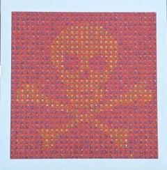 1995 Mark McCloud Blotter Art "Jolly Roger"