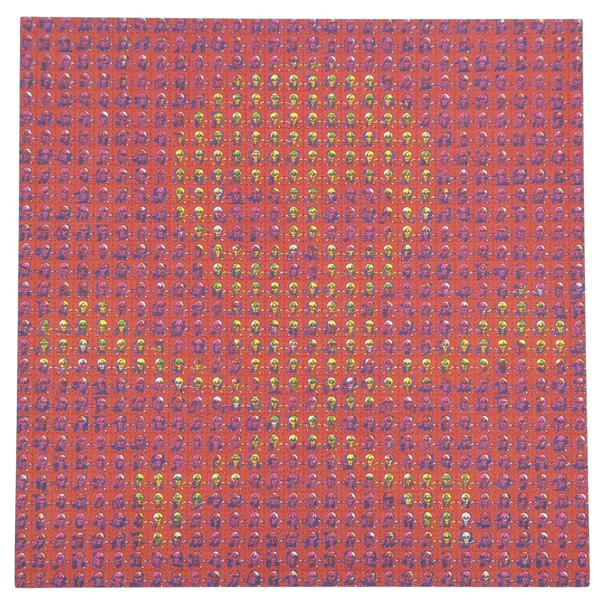 1995 Mark McCloud Blotter Art "Jolly Roger"