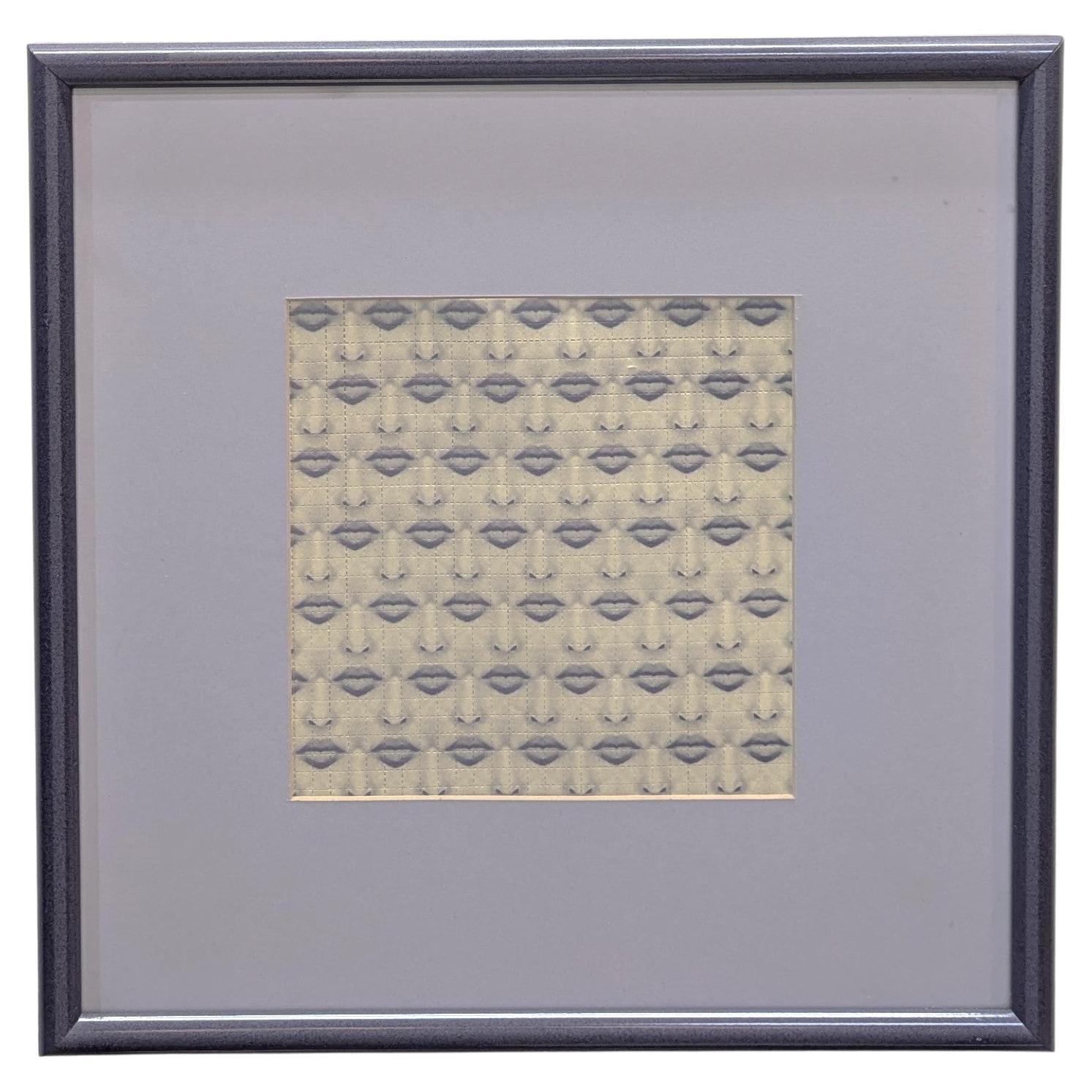 1995 Mark McCloud Blotter Art "Lips
Nose"