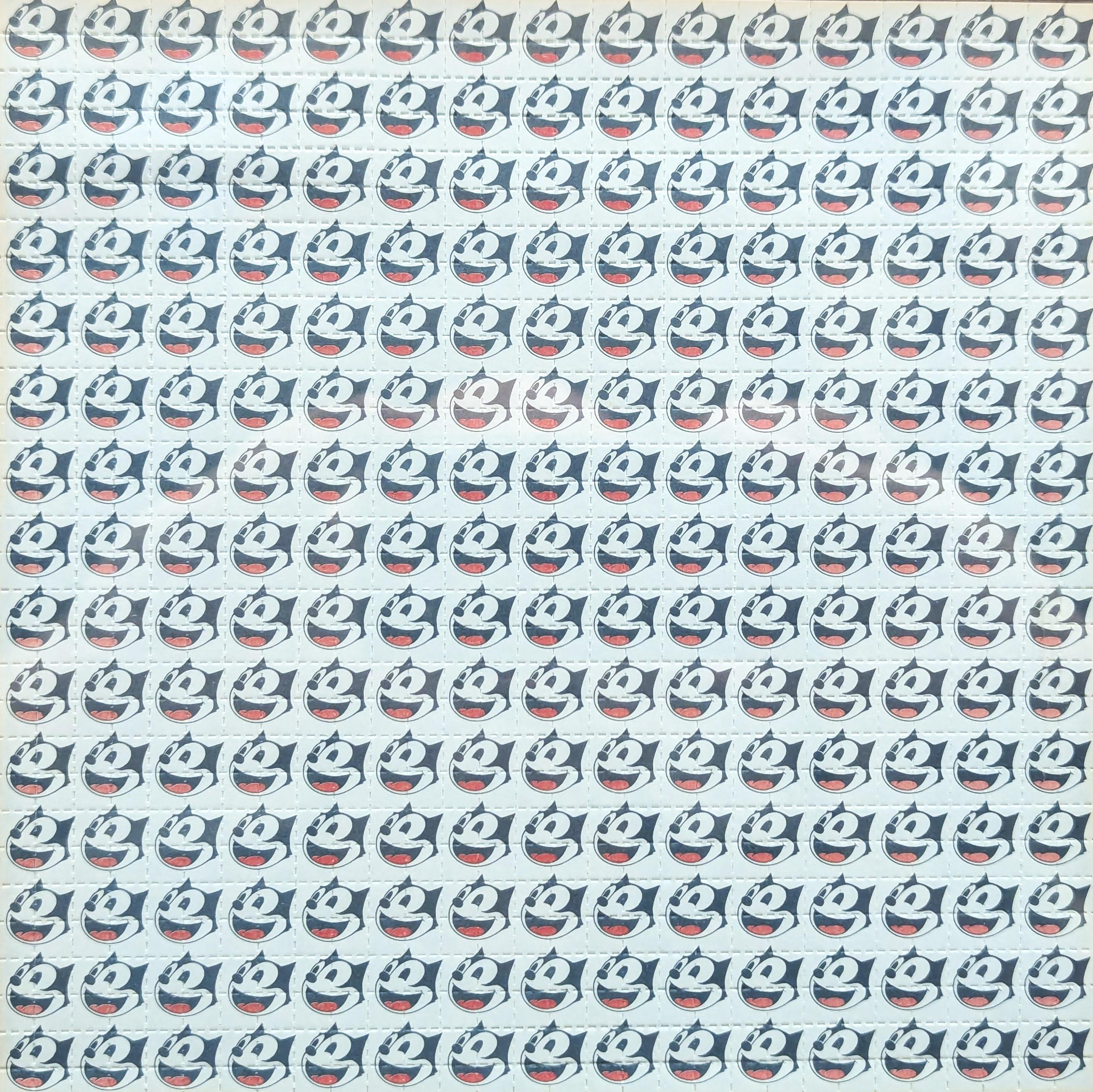 Folk Art 1995 Mark McCloud Felix The Cat Blotter Art For Sale