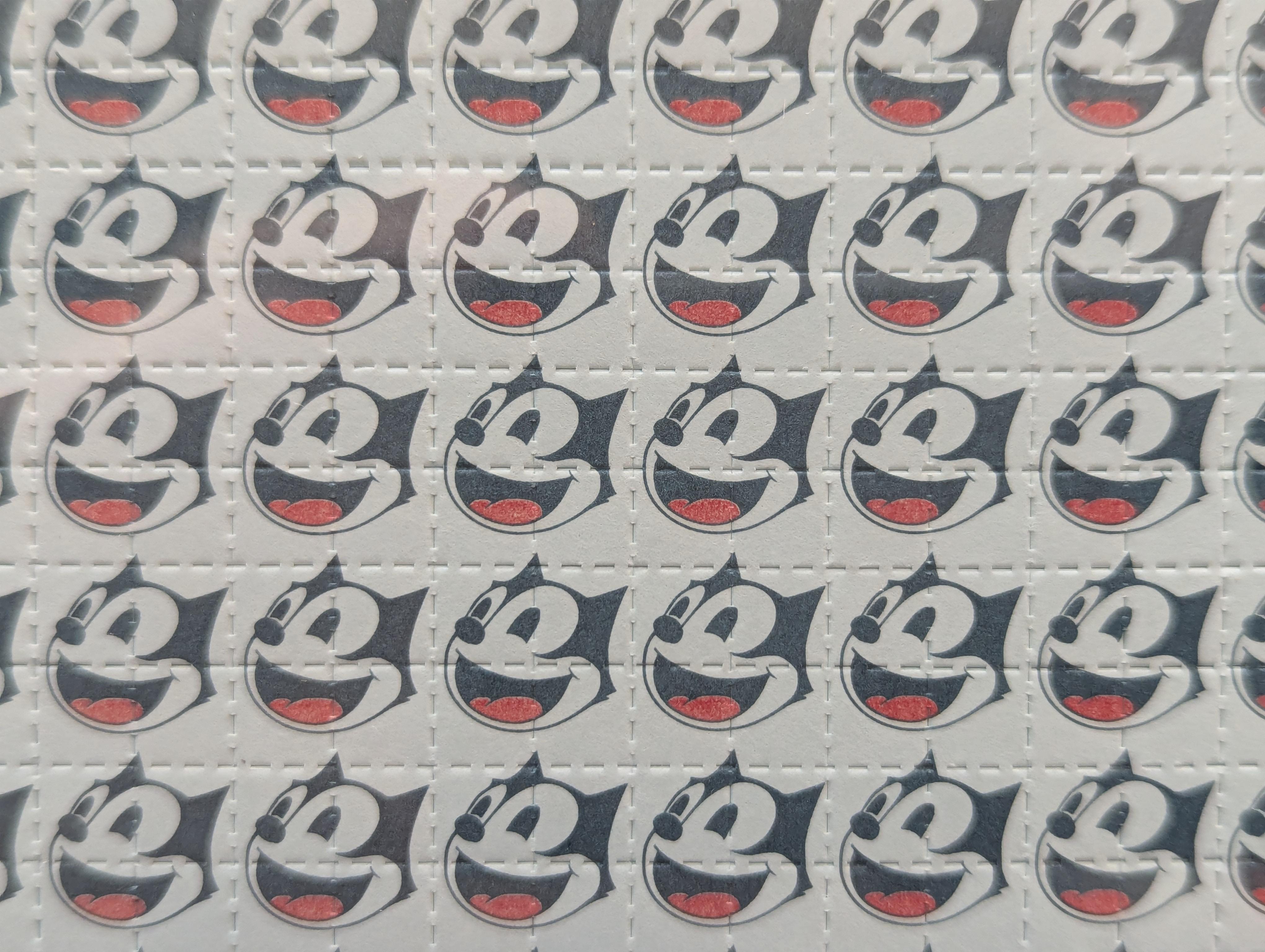 Late 20th Century 1995 Mark McCloud Felix The Cat Blotter Art For Sale