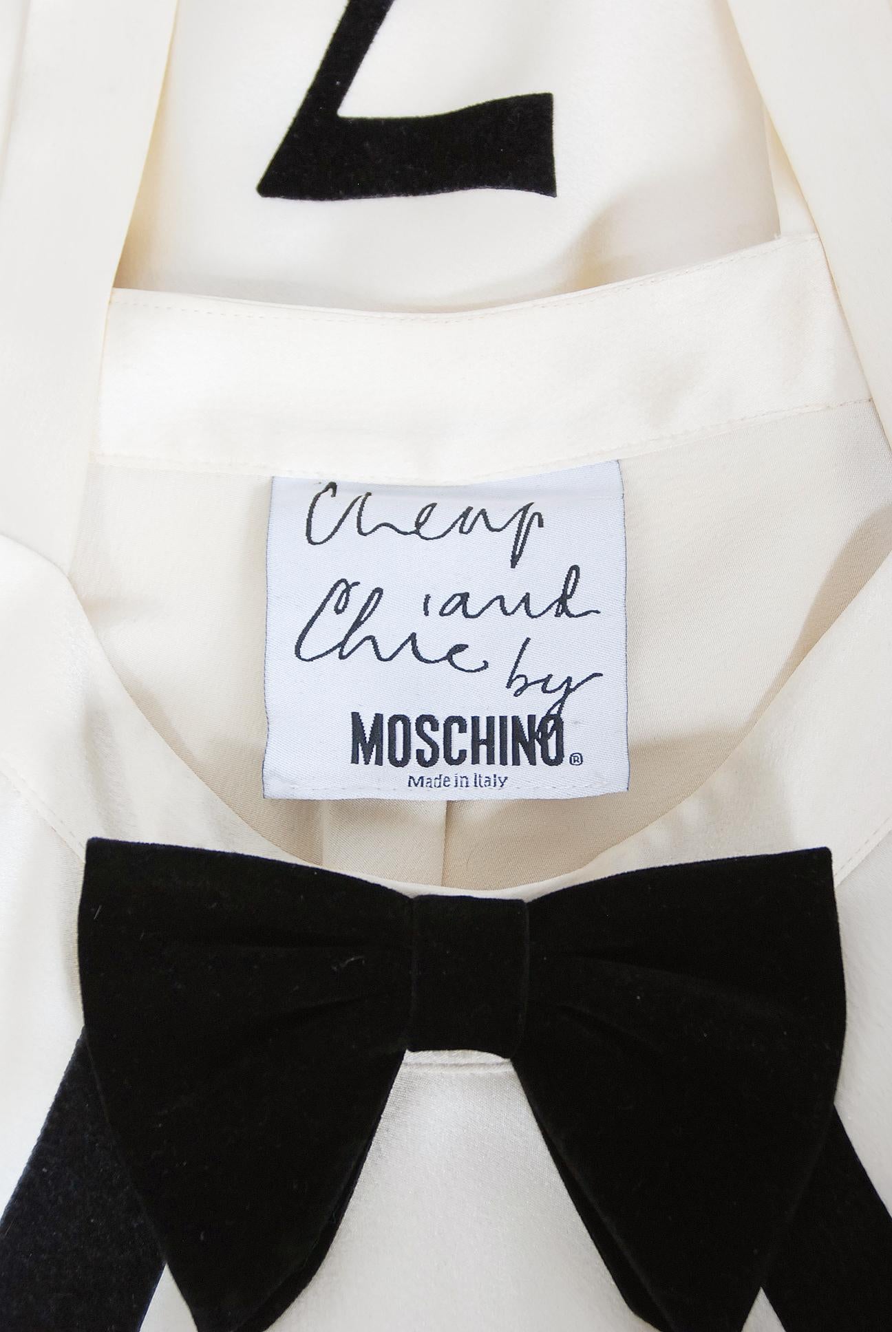 1995 Moschino Documented 'Alice In Wonderland' Novelty Clock Appliqué Mini Dress 2
