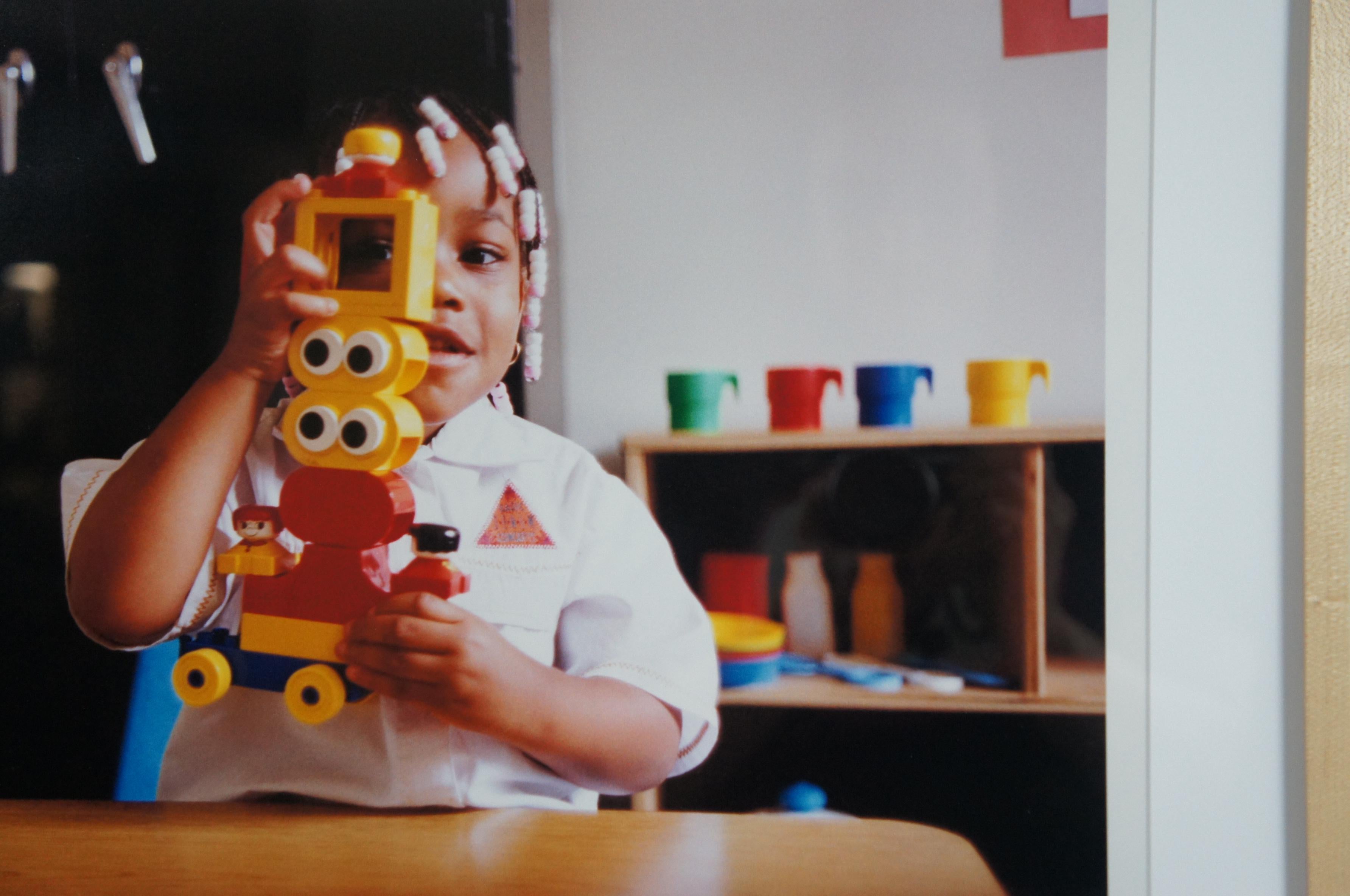 1995 Nancy Linn Early Child Photography Prints Toddlers Toys Art Exhibit 23 In Good Condition For Sale In Dayton, OH