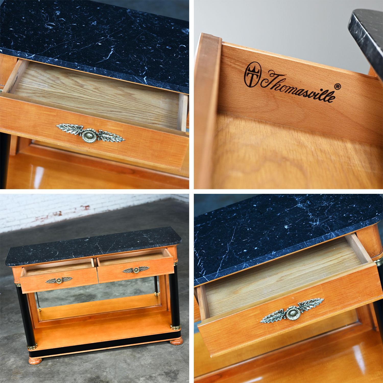 1995 Neo Classic Biedermeier Stil Thomasville Grand Classic Console Couchtisch im Angebot 6