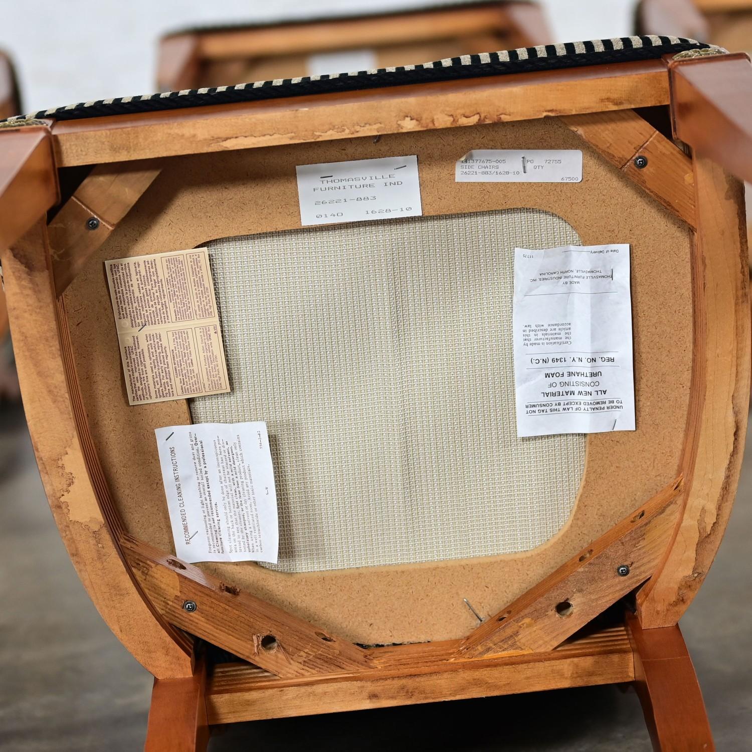 1995 Neoklassischer Biedermeier-Stil Thomasville Grand Classic Esszimmerstühle Satz 8 im Angebot 9
