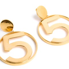 1995 Number 5 Iconic Jumbo Clip on earrings