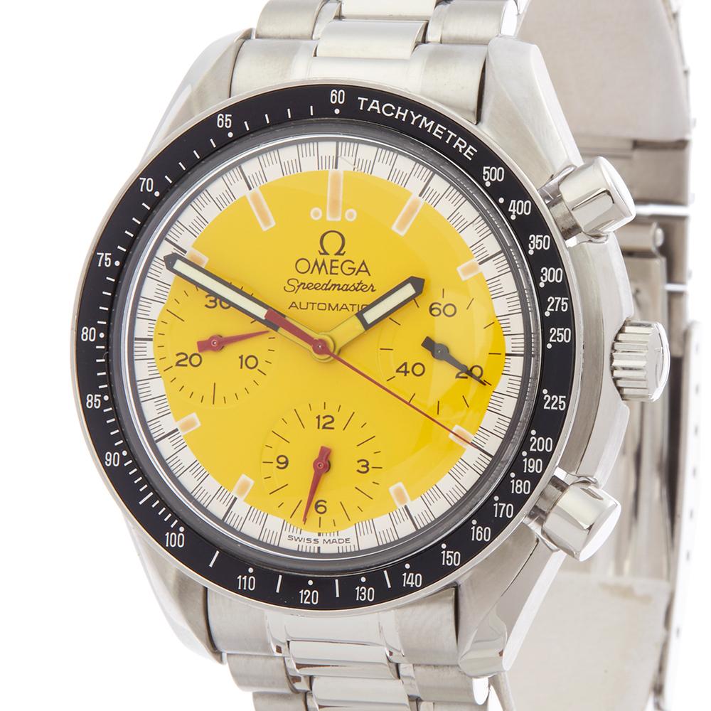 Contemporary 1995 Omega Speedmaster Stainless Steel 3510.12.00 Wristwatch
 *
 *Complete with: Presentation Pouch & Guarantee dated 1995
 *Case Size: 39mm
 *Strap: Stainless Steel
 *Age: 1995
 *Strap length: Adjustable up to 18cm. Please note we can