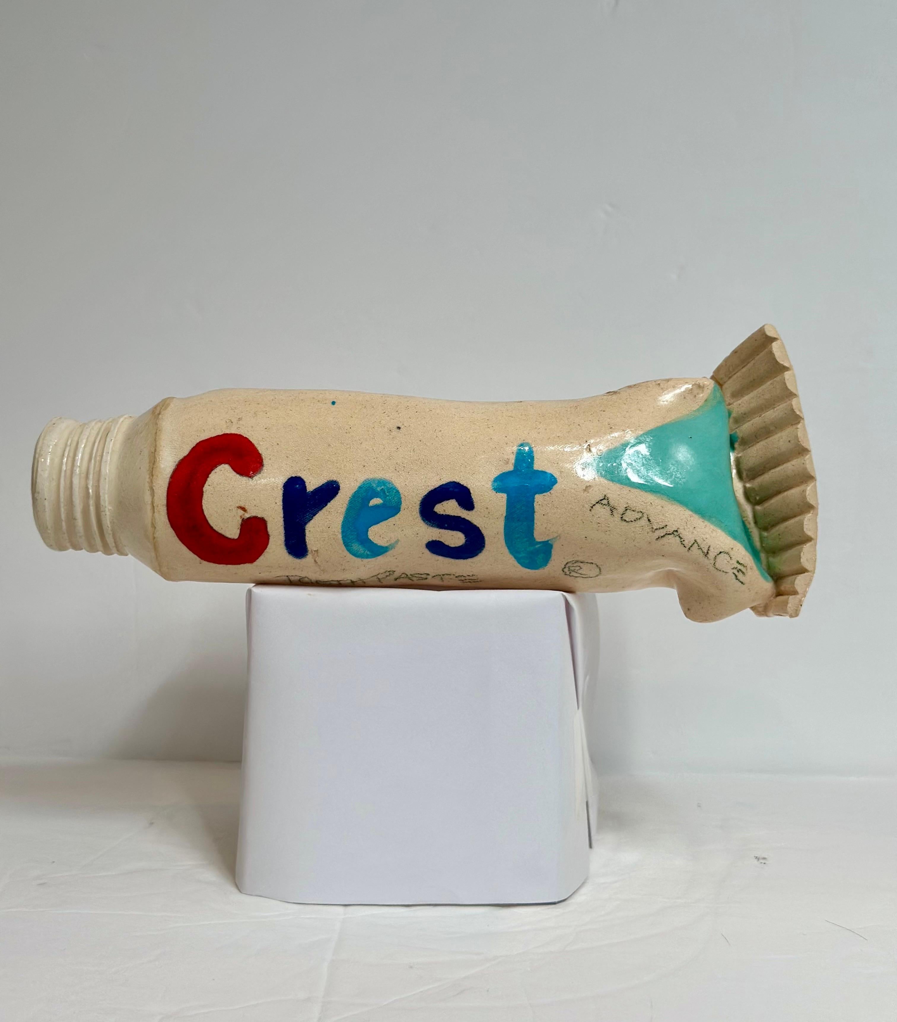 1995 Pop Art Ray Gross Ceramic Crest Toothpaste Tube Bon état - En vente à Farmington Hills, MI