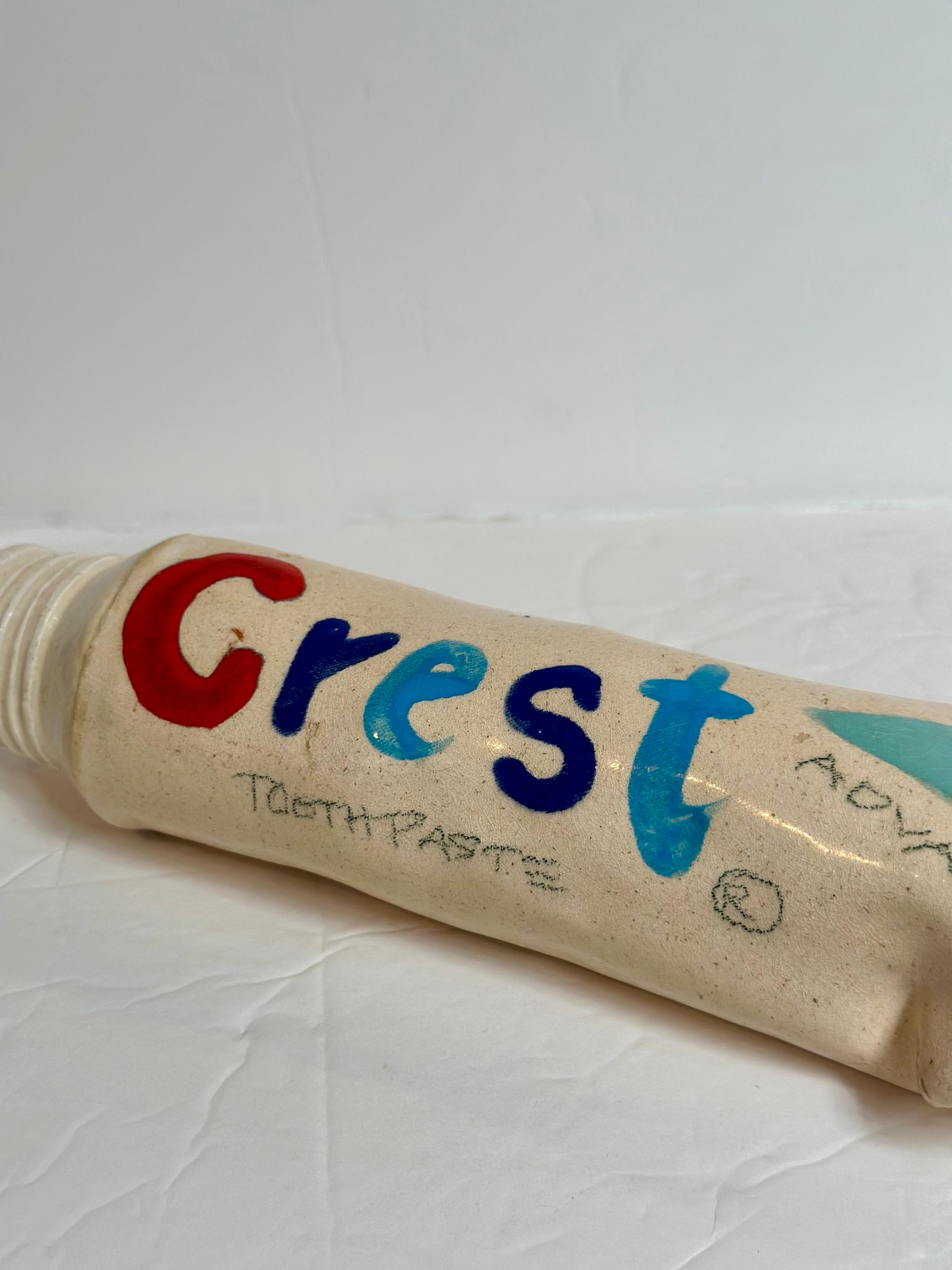 1995 Pop Art Ray Gross Ceramic Crest Toothpaste Tube en vente 1