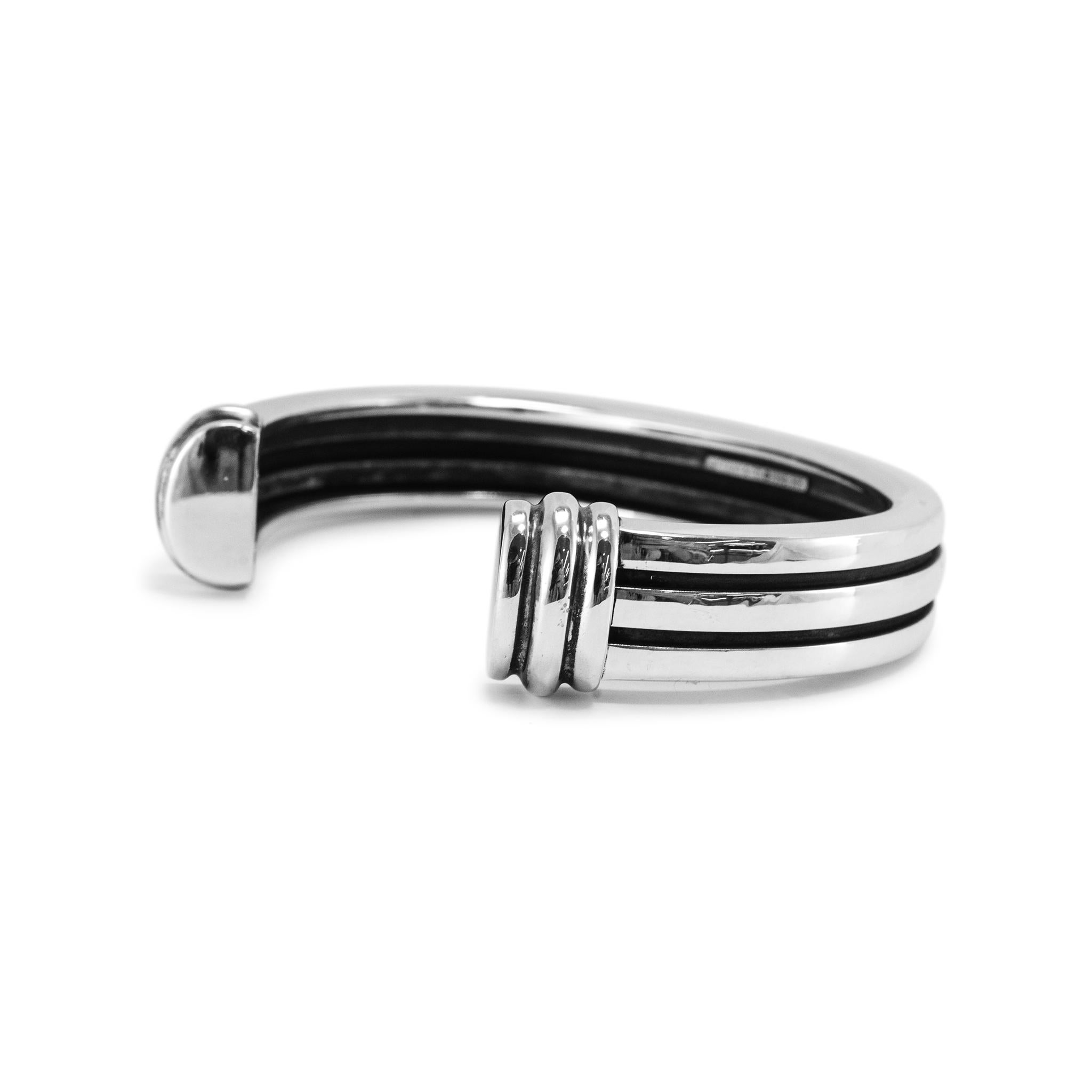 1995 Pensionamento di Tiffany & Co. Bracciale Atlas Groove in argento 925 In condizioni ottime in vendita a Houston, TX
