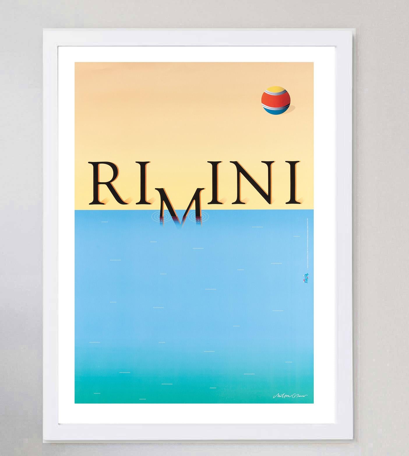 1995 Rimini - Milton Glaser Poster originale d'epoca In condizioni buone in vendita a Winchester, GB