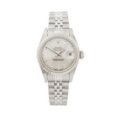 Vintage 1995 Rolex Datejust Steel & White Gold 69174 Wristwatch