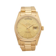 1995 Rolex Day-Date Yellow Gold 18238 Wristwatch