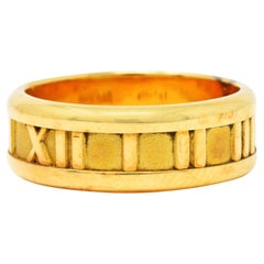 1995 Tiffany & Co. 18 Karat Gold Unisex Atlas Band Ring