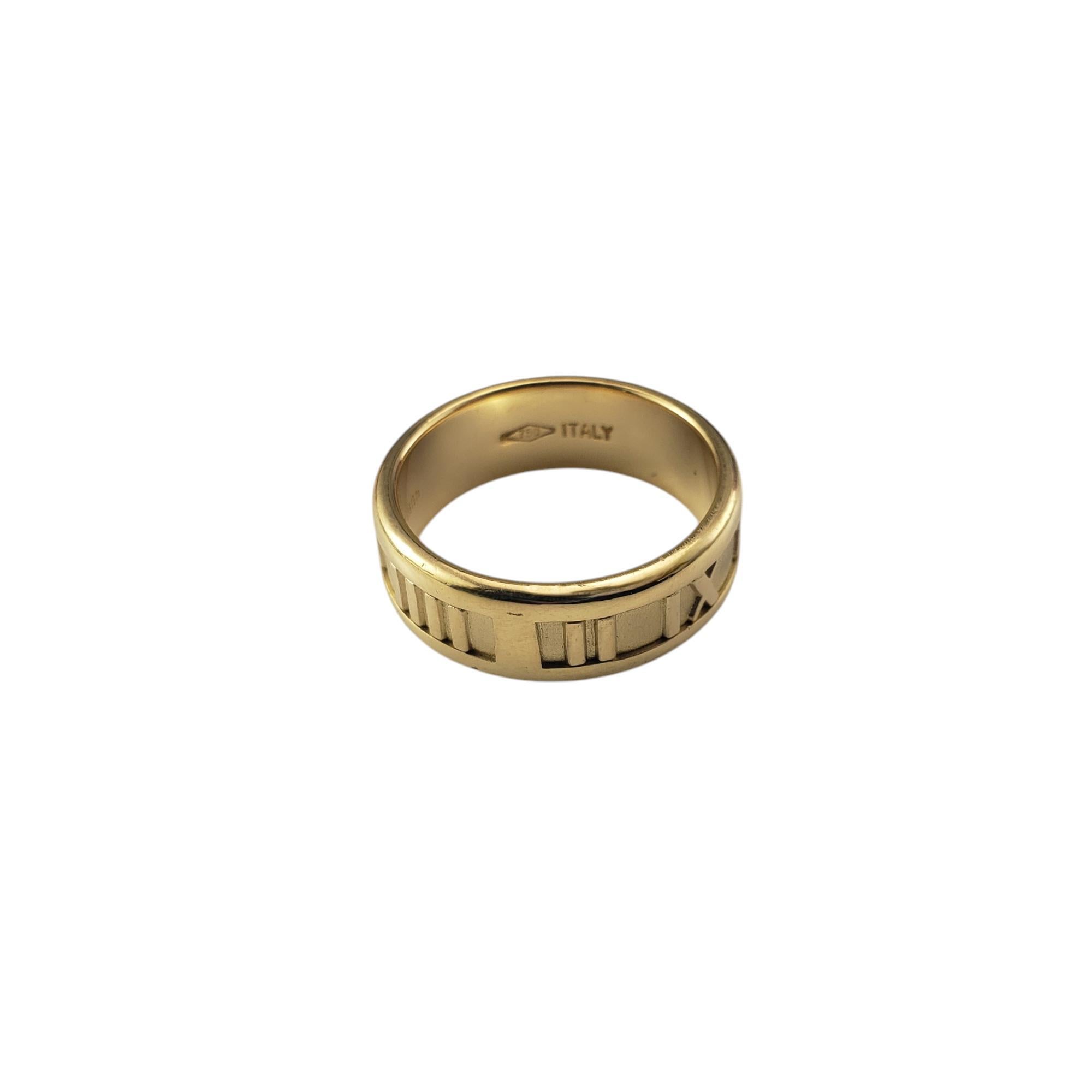1995 Tiffany & Co. 18 Karat Yellow Gold Atlas Band Ring Size 8 #20769 In Good Condition In Washington Depot, CT