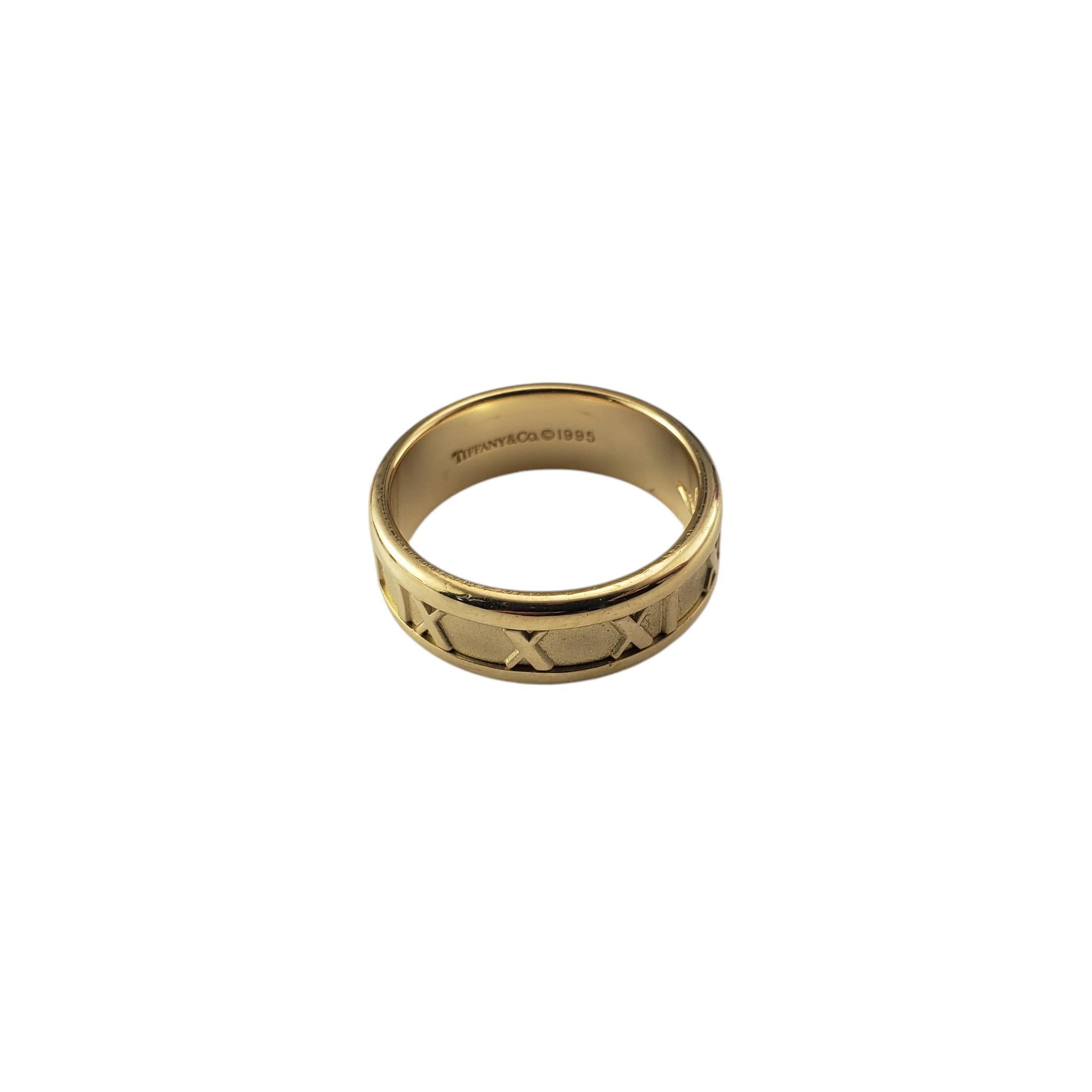 Women's 1995 Tiffany & Co. 18 Karat Yellow Gold Atlas Band Ring Size 8 #20769