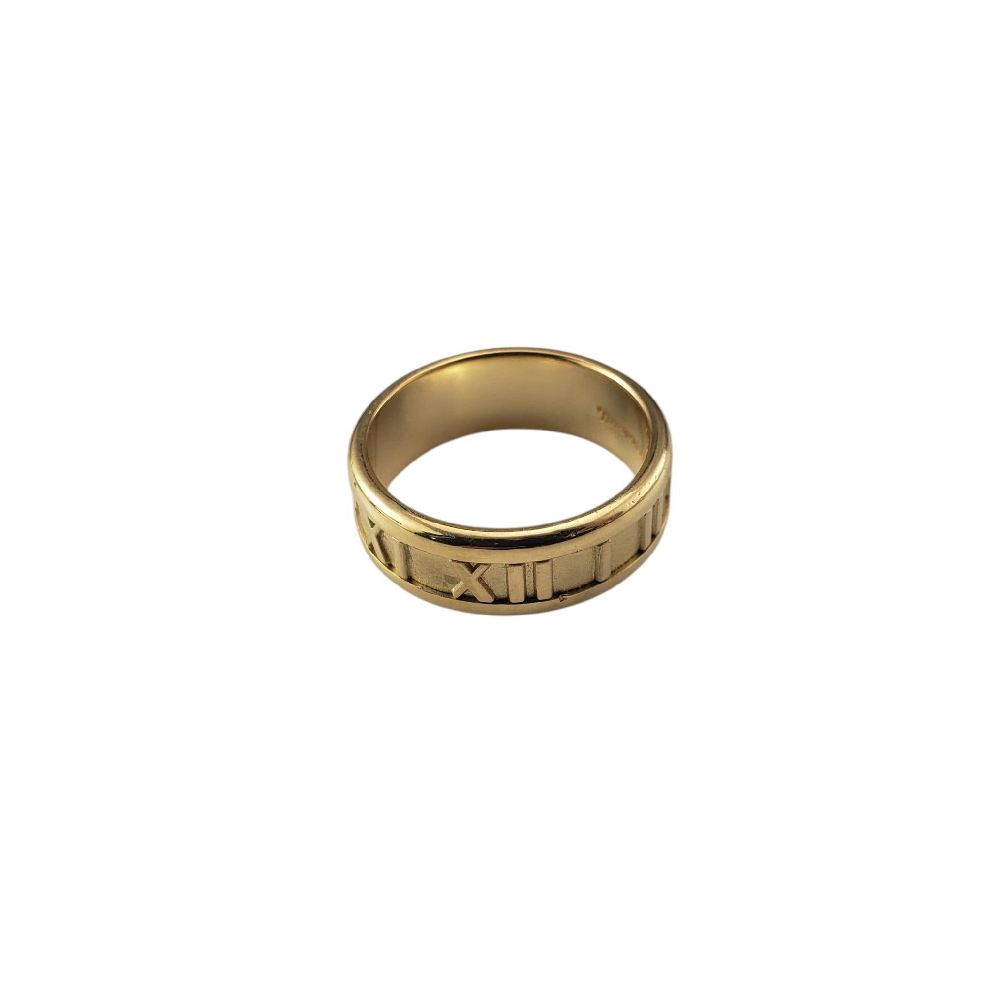 1995 Tiffany & Co. 18 Karat Yellow Gold Atlas Band Ring Size 8 #20769 1