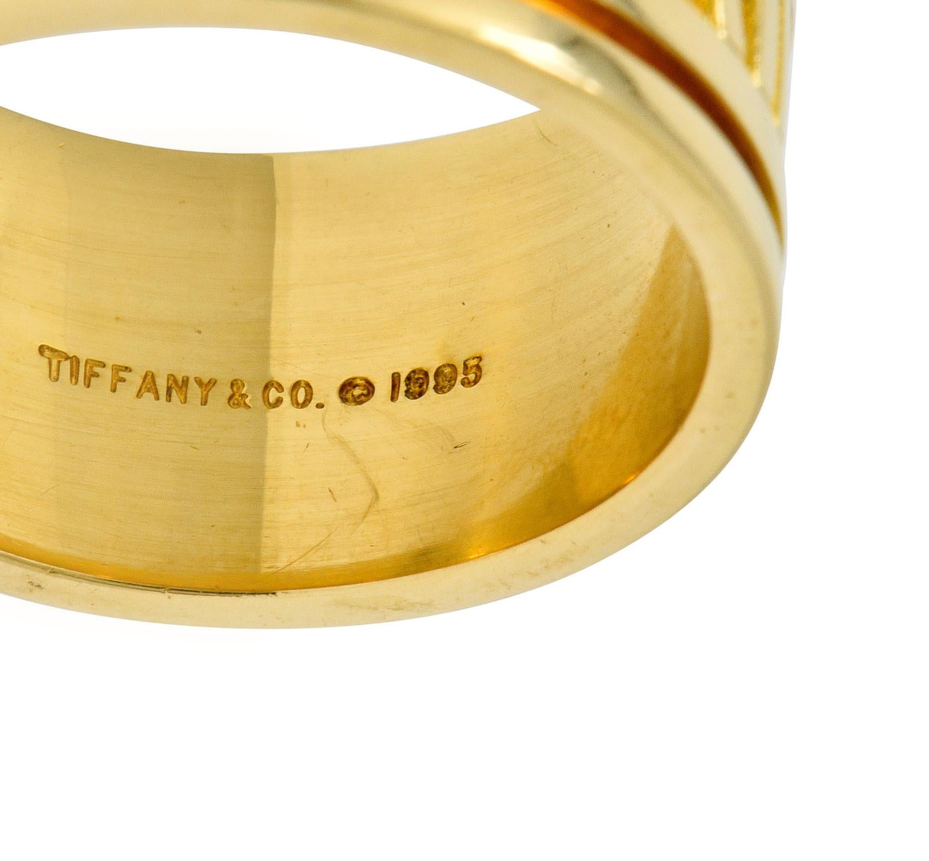 Contemporary 1995 Tiffany & Co. 18 Karat Yellow Gold Unisex Atlas Band Ring