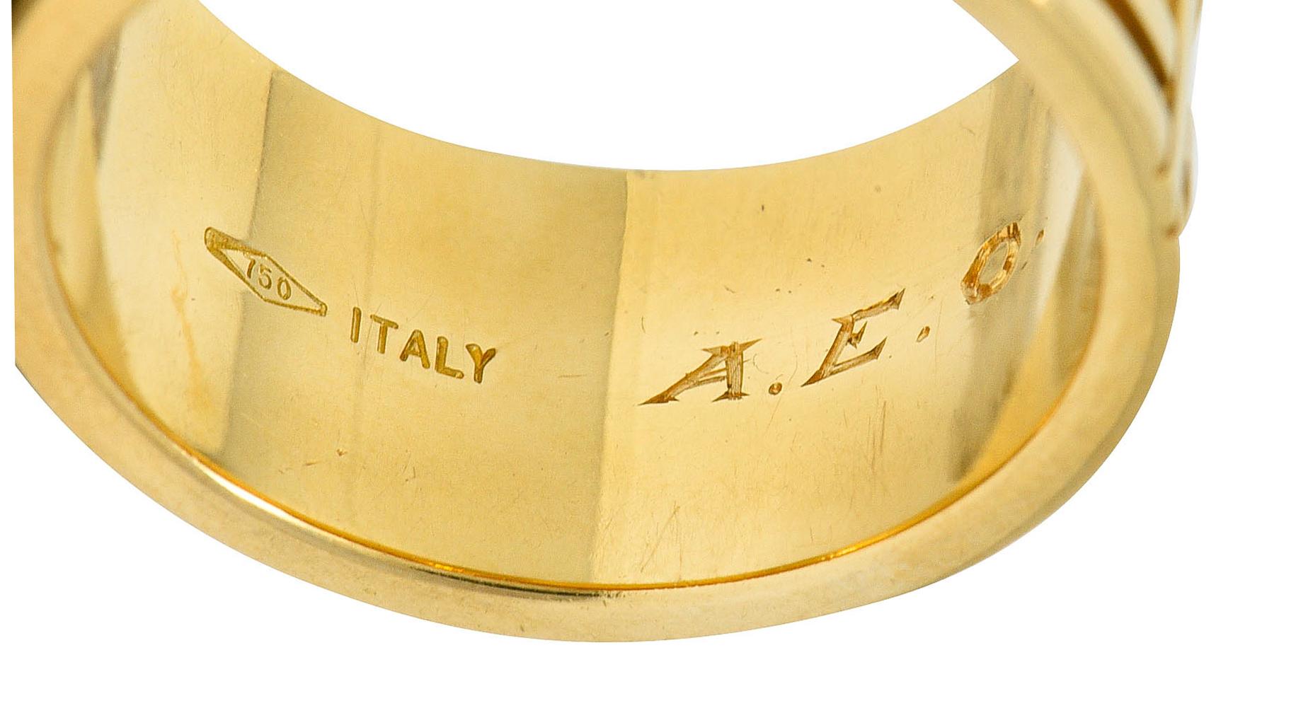 1995 Tiffany & Co. 18 Karat Yellow Gold Unisex Atlas Band Ring 1