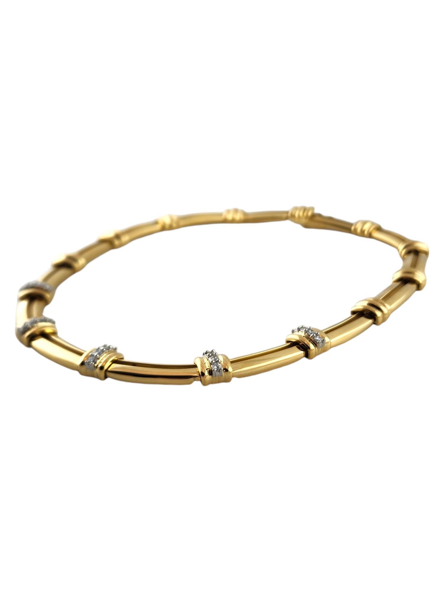 Contemporaneo 1995 Tiffany & Co. 18K Yellow Gold Platinum Atlas Diamond Necklace #18595