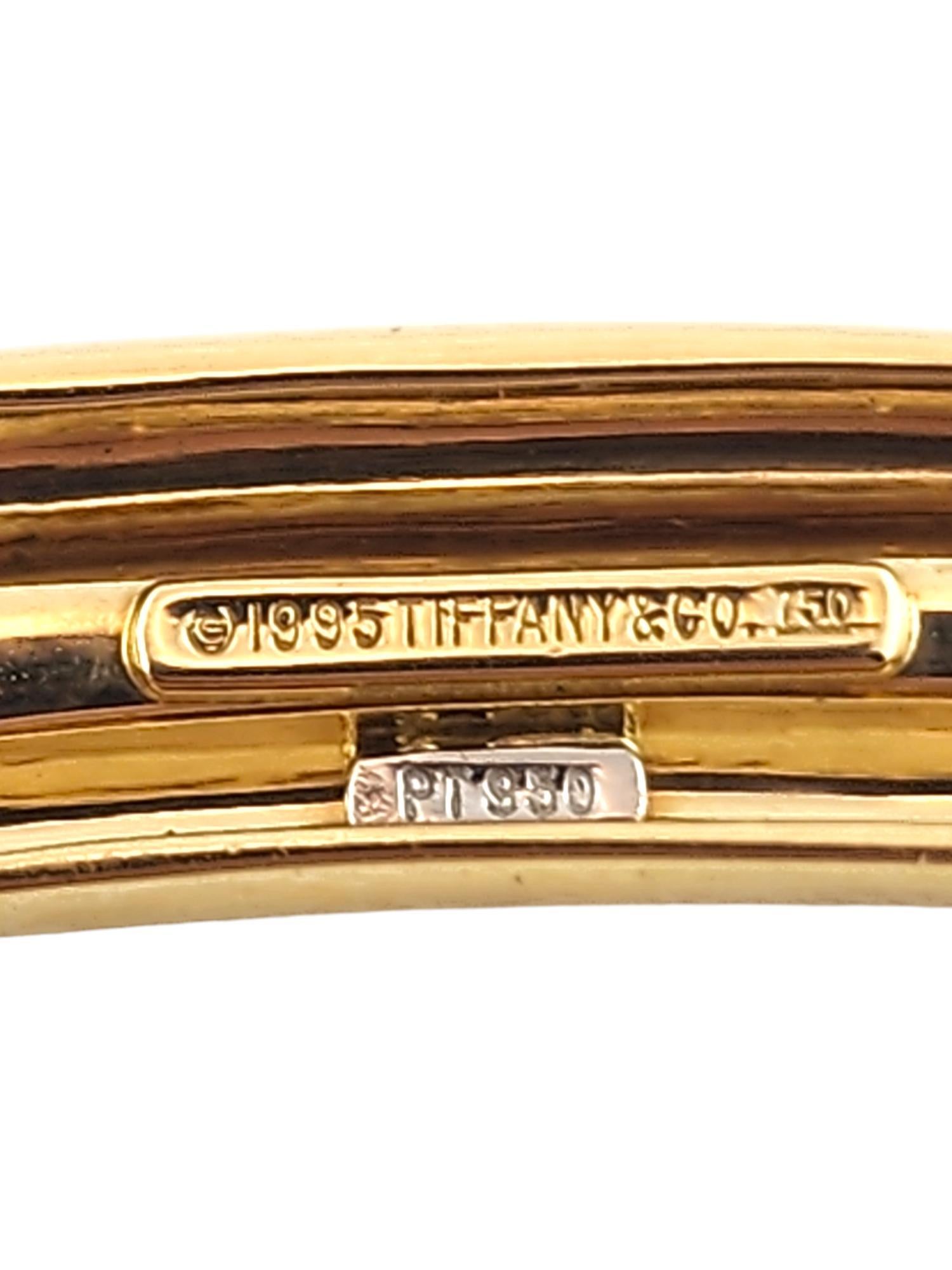 1995 Tiffany & Co. 18K Yellow Gold Platinum Atlas Diamond Necklace #18595 2