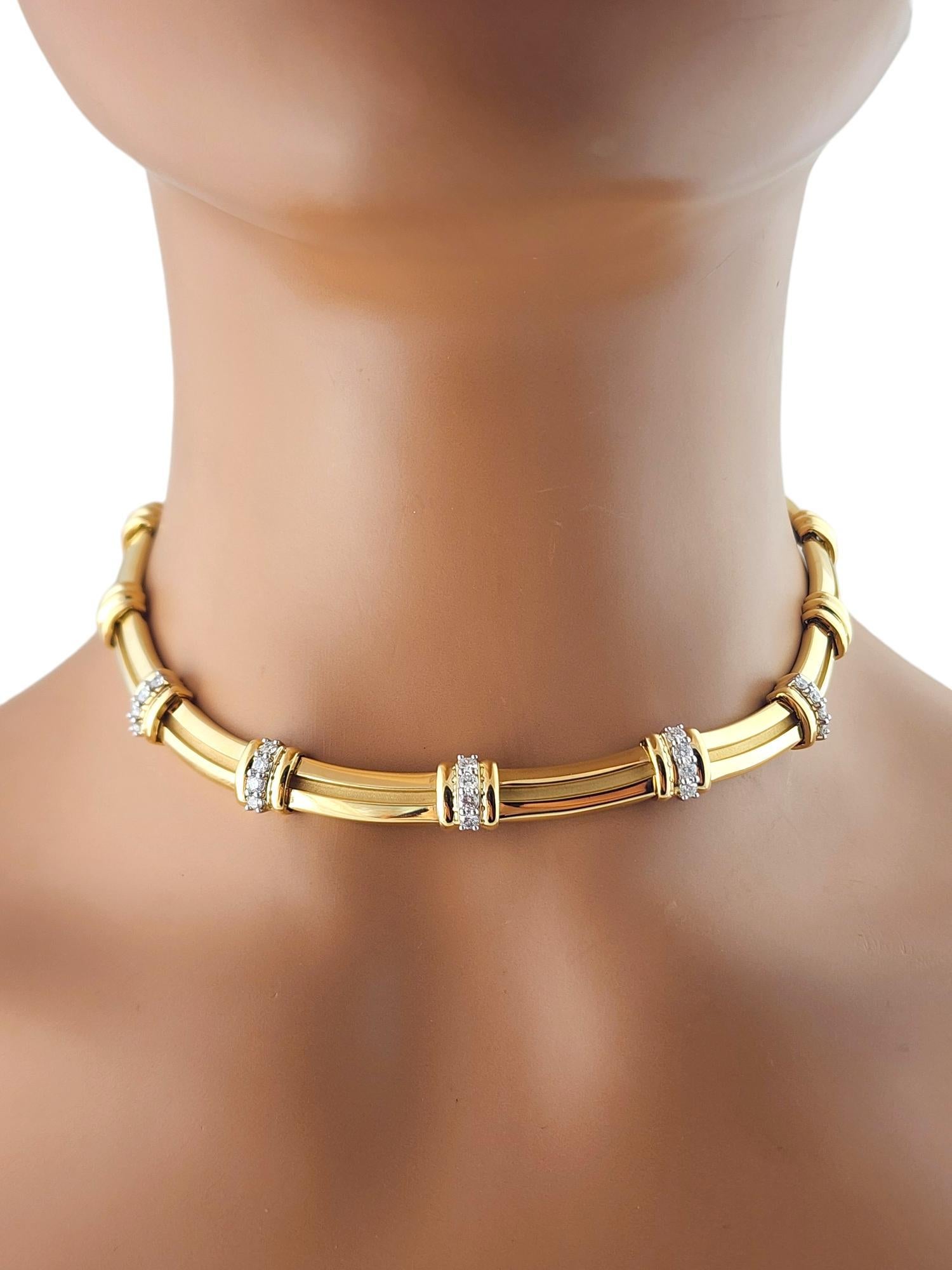 1995 Tiffany & Co. 18K Yellow Gold Platinum Atlas Diamond Necklace #18595 3