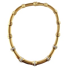 1995 Tiffany & Co. 18K Yellow Gold Platinum Atlas Diamond Necklace #18595