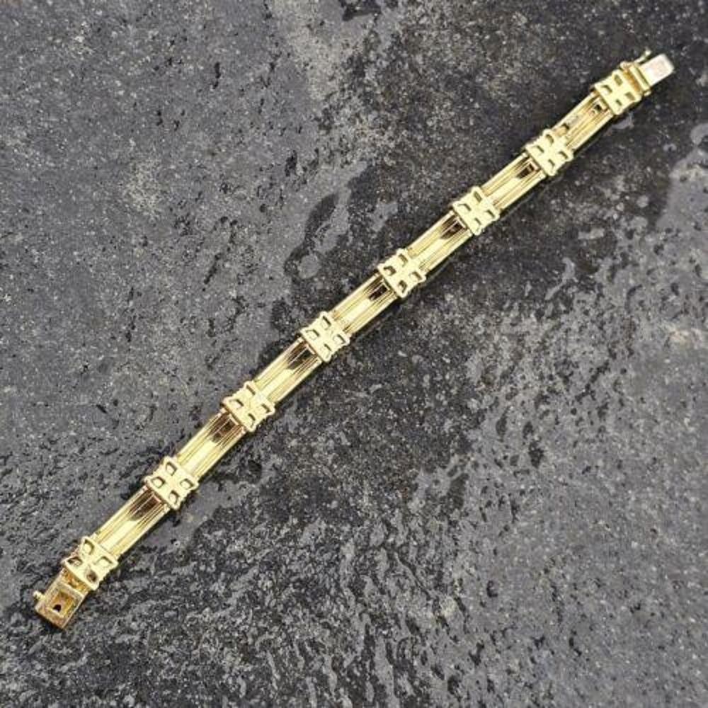 Women's 1995 Tiffany & Co. Diamond Bracelet Lined 18k Gold Platinum Vintage Heavy Rare