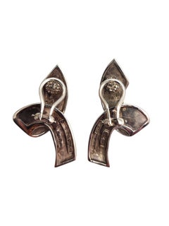 1995 Tiffany & Co Sterling Silver Paloma Picasso Bow Earrings #25392