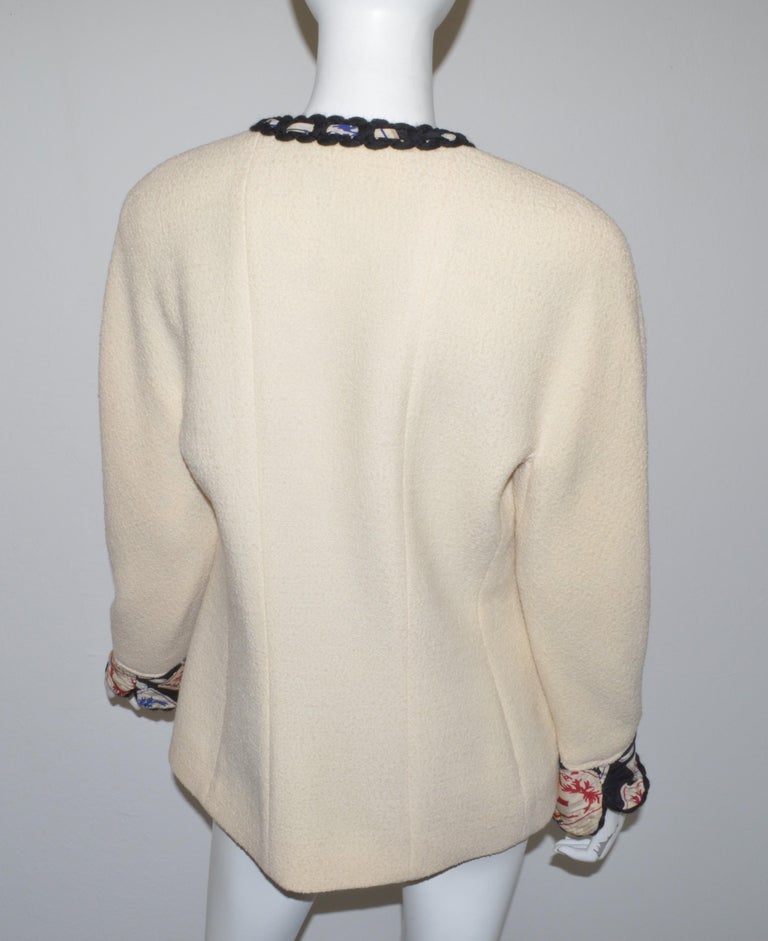 1995 Vintage Chanel Tweed Jacket with Playing Cards Motif at 1stDibs ...