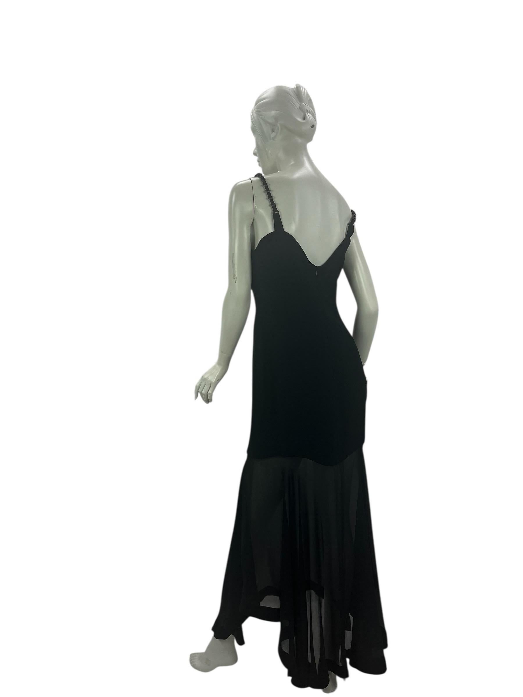 1995 Vintage By Gianni Versace Couture Schwarzes Kleid Damen im Angebot