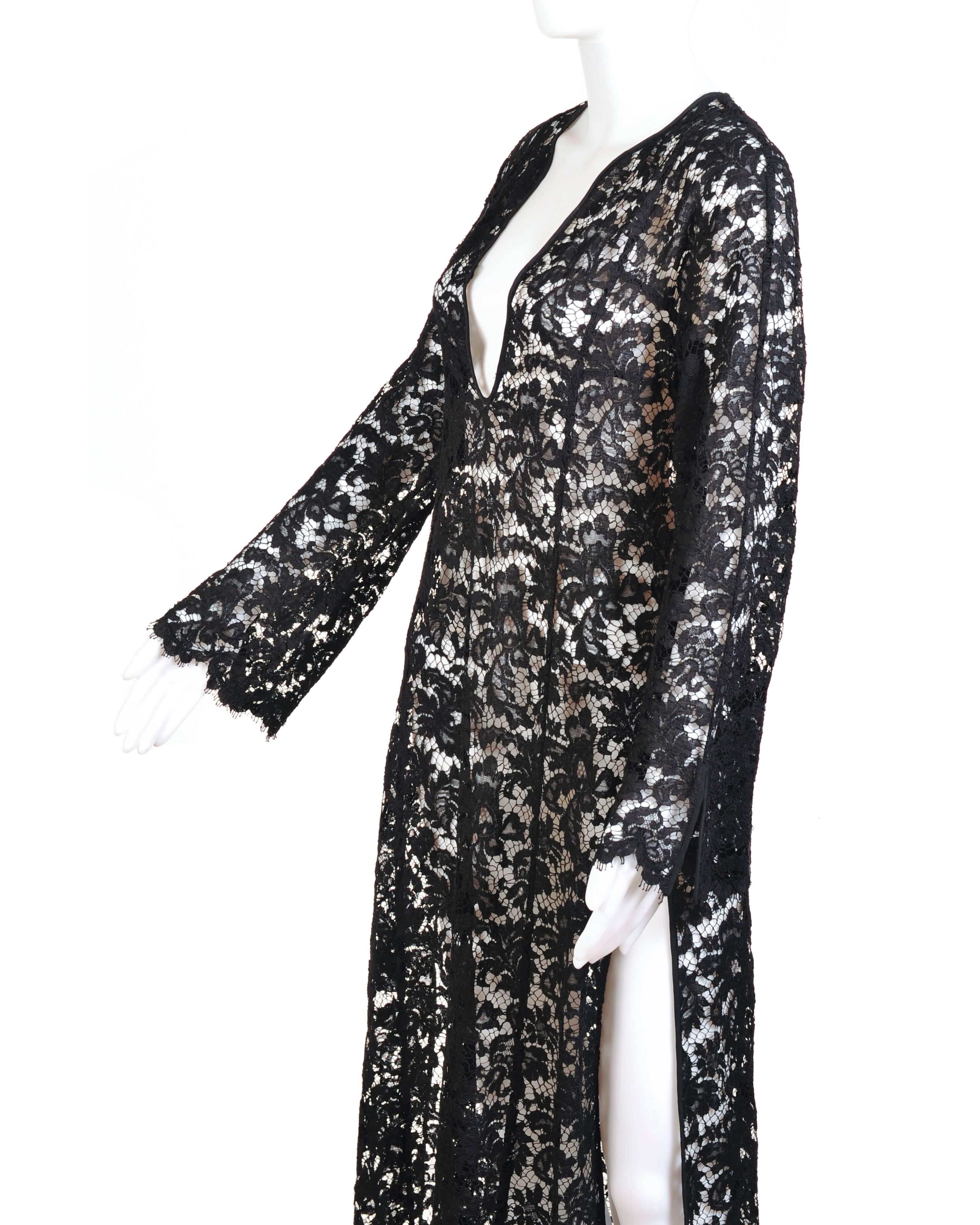 1995 Vintage Iconic Tom Ford for Gucci Black Lace Dress 5