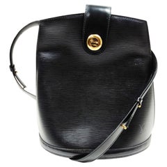 Borsa a tracolla Cluny in pelle Epi nera Louis Vuitton, annata 1995
