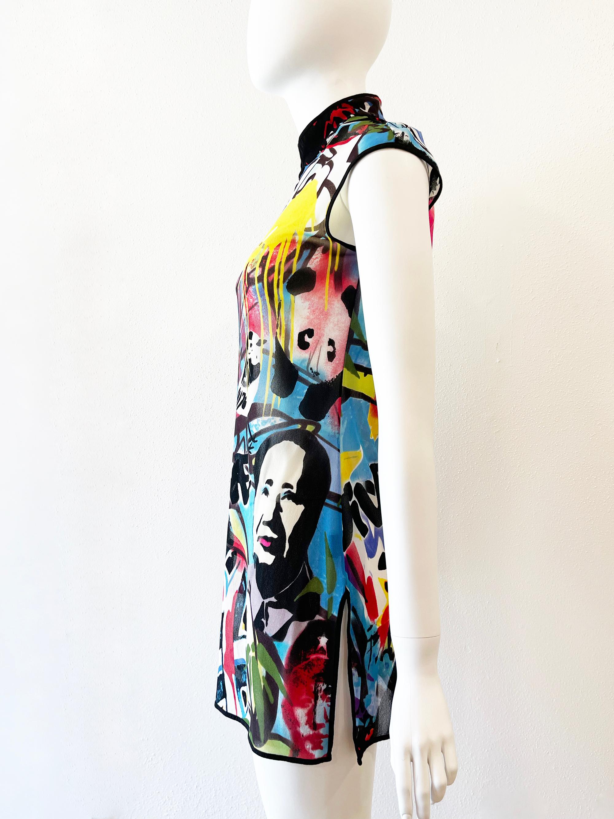 1995 VIVIENNE TAM Mao Graffiti Dress For Sale 1