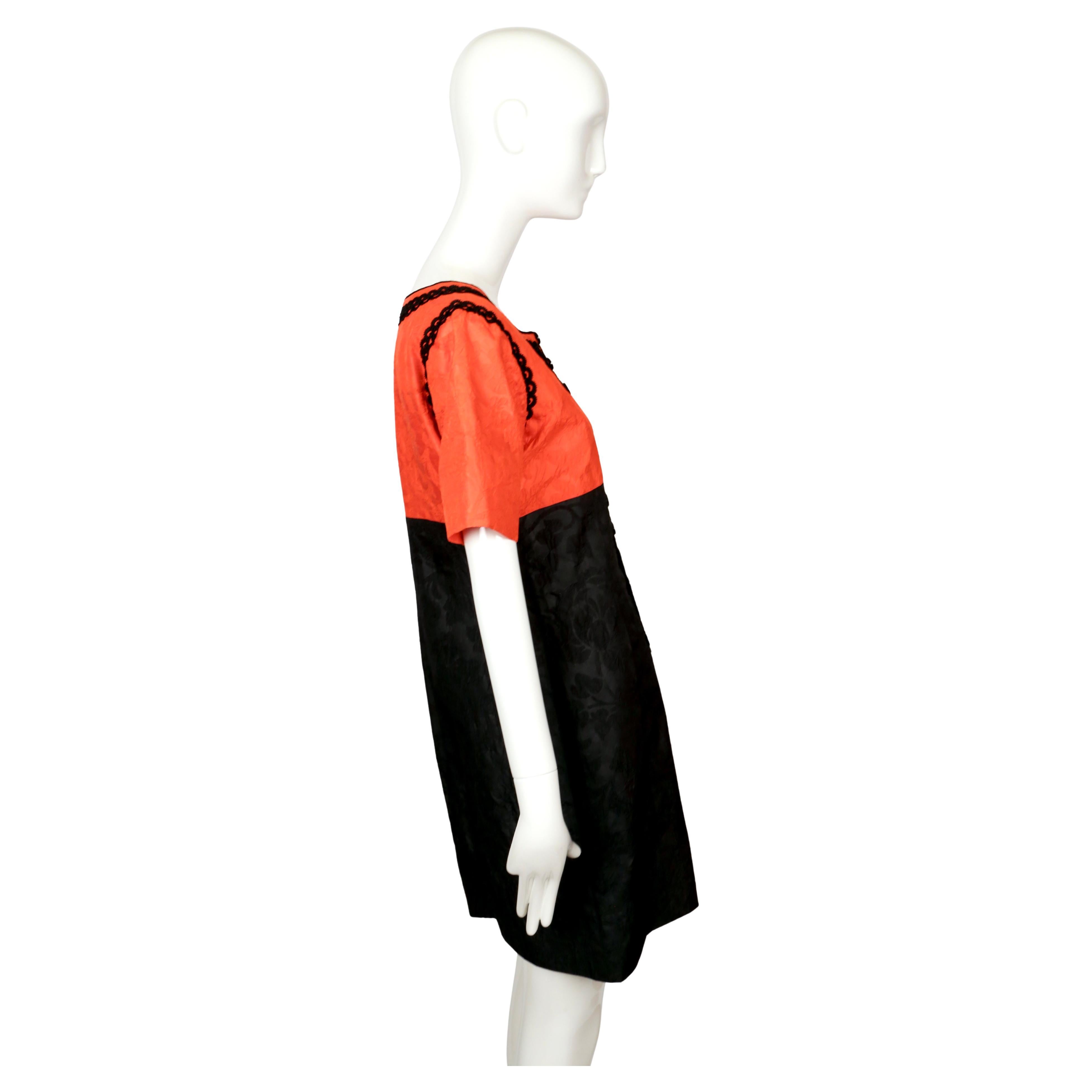 Women's or Men's 1995 YVES SAINT LAURENT rive gauche red and black dress For Sale