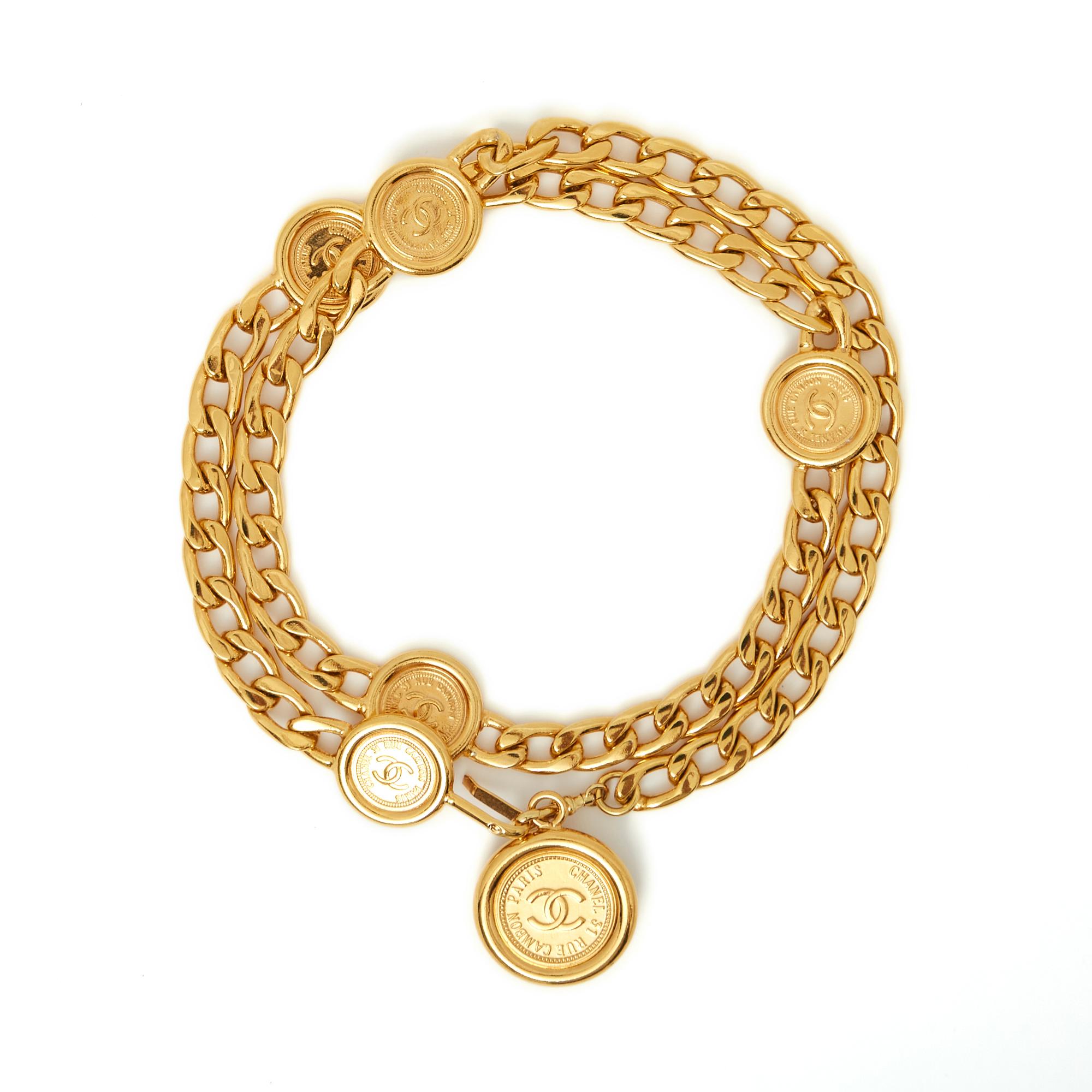 1995s Chanel Ceinture T75 CC Chain Belt Size 30 New In New Condition In PARIS, FR