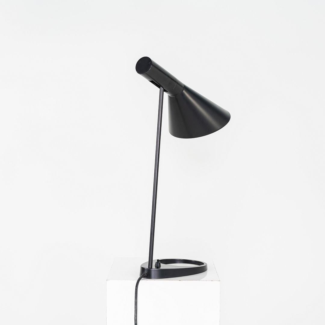 Modern 1996 Arne Jacobsen for Louis Poulsen AJ Desk / Table Lamp in Black For Sale